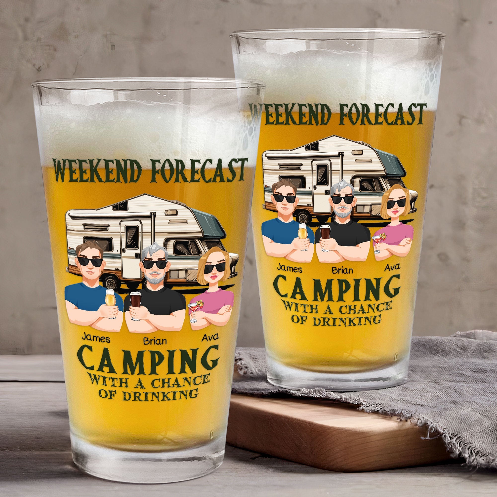 Weekend Forecast - Personalized Beer Glass