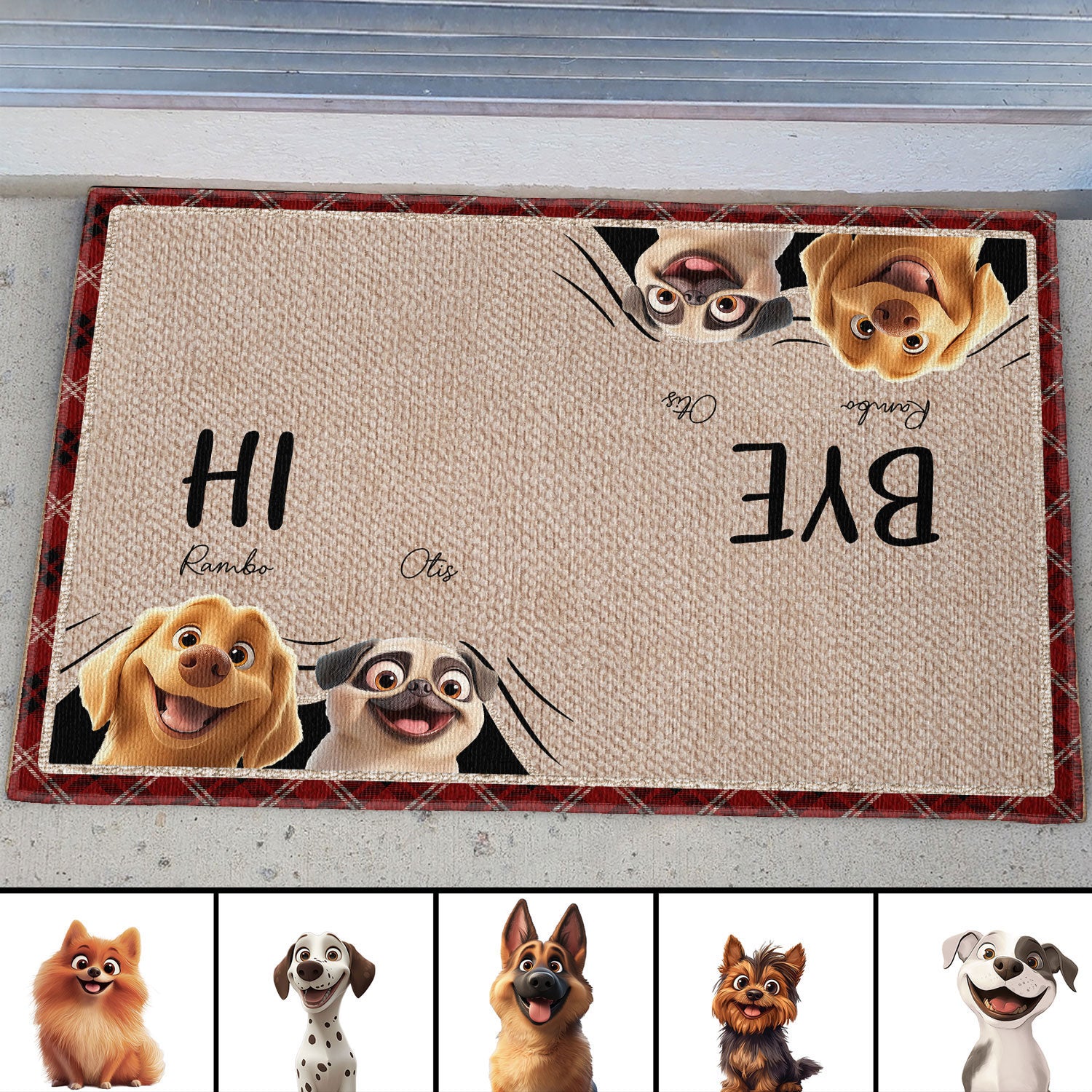 Welcome Mat For Dog Lover - Personalized Doormat