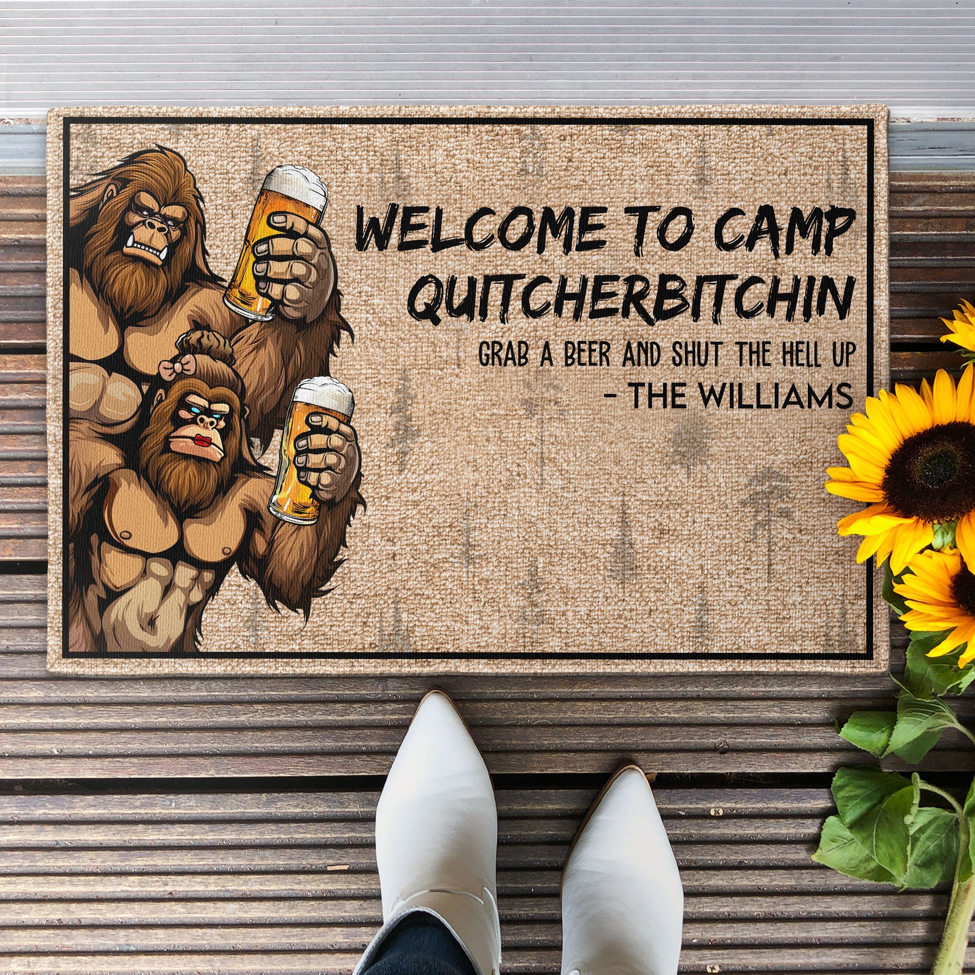 Welcome To Camp Quitcherbitchin - Personalized Doormat