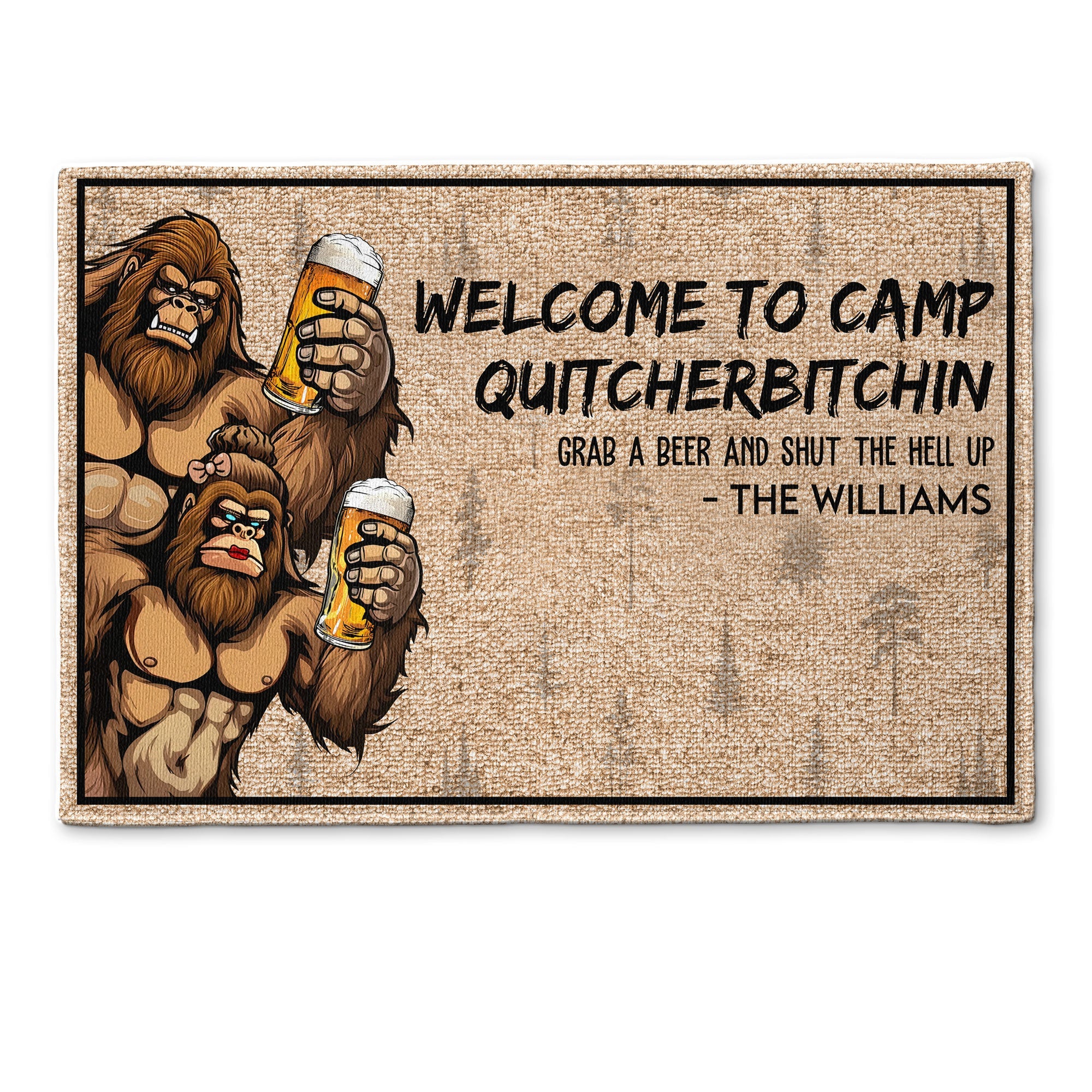 Welcome To Camp Quitcherbitchin - Personalized Doormat