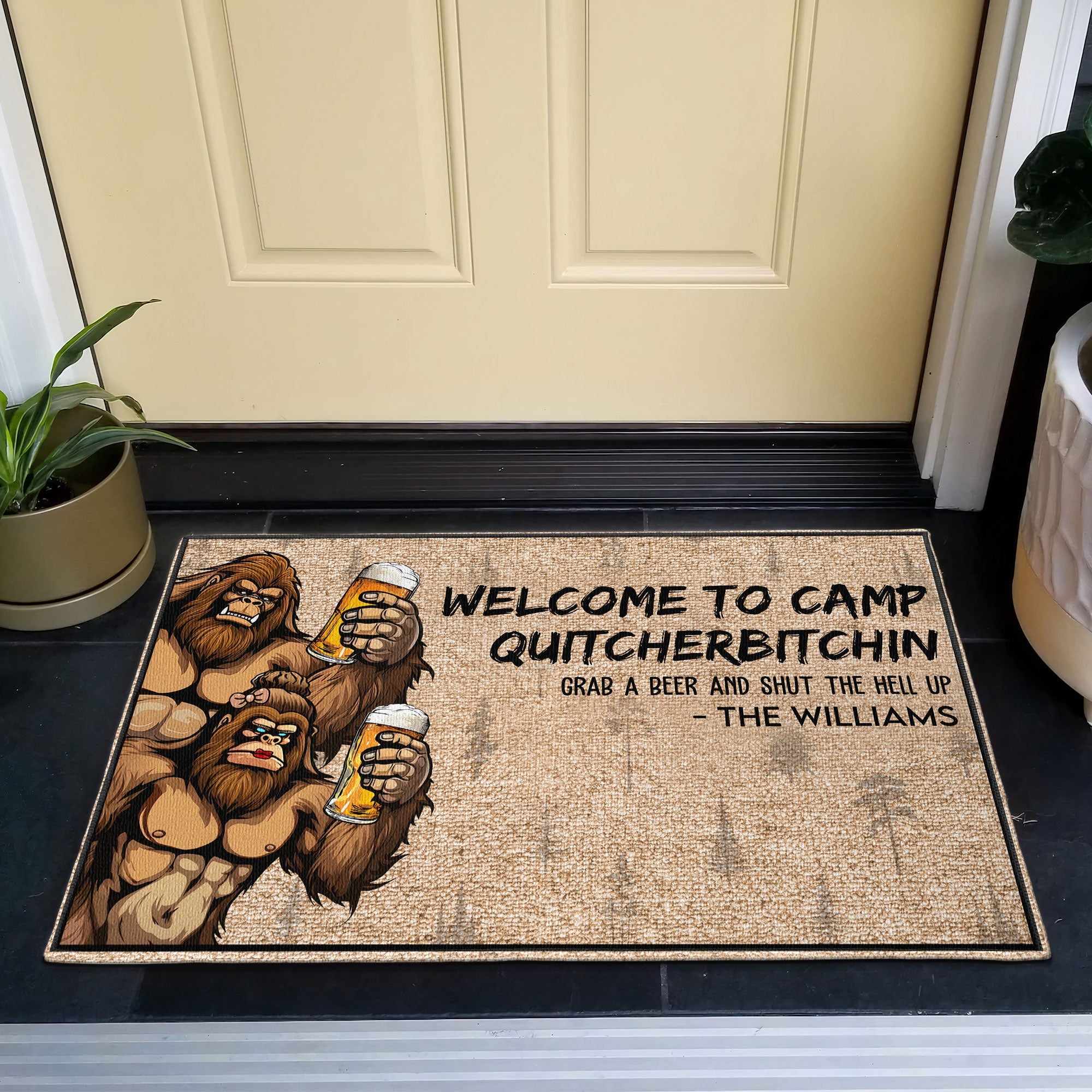 Welcome To Camp Quitcherbitchin - Personalized Doormat