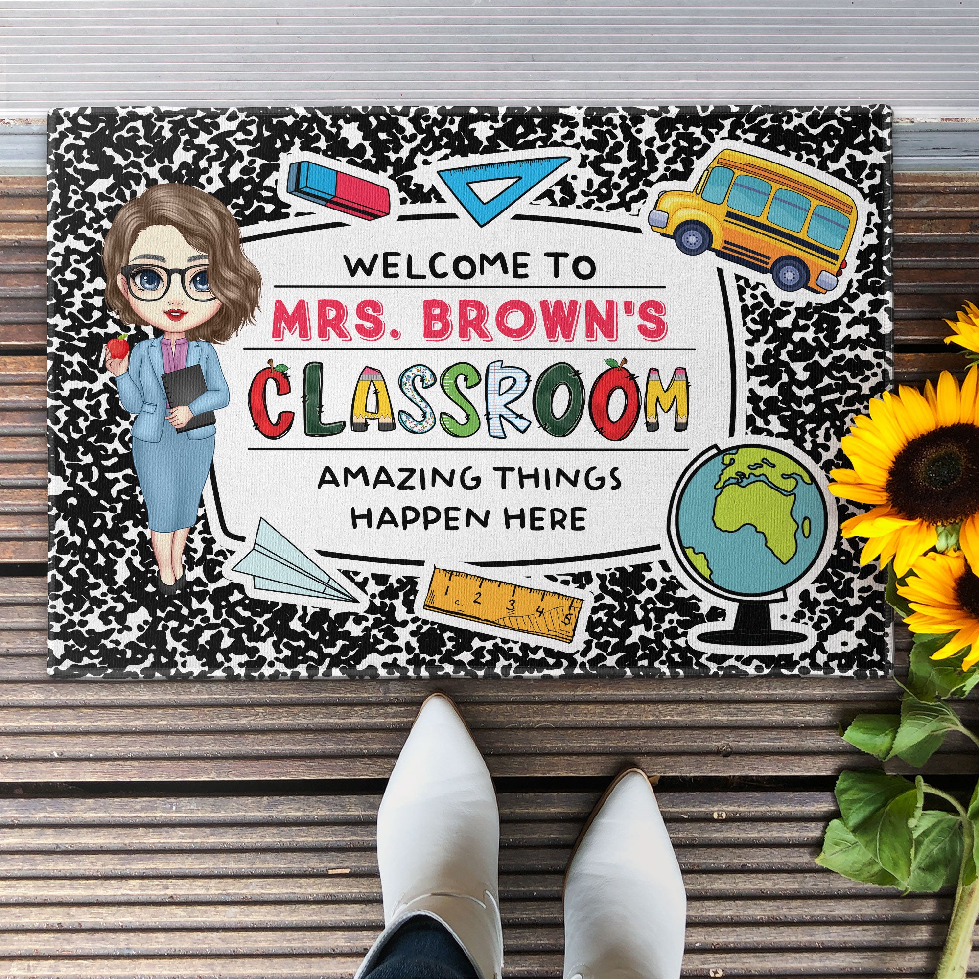 Welcome To My Classroom - Personalized Doormat