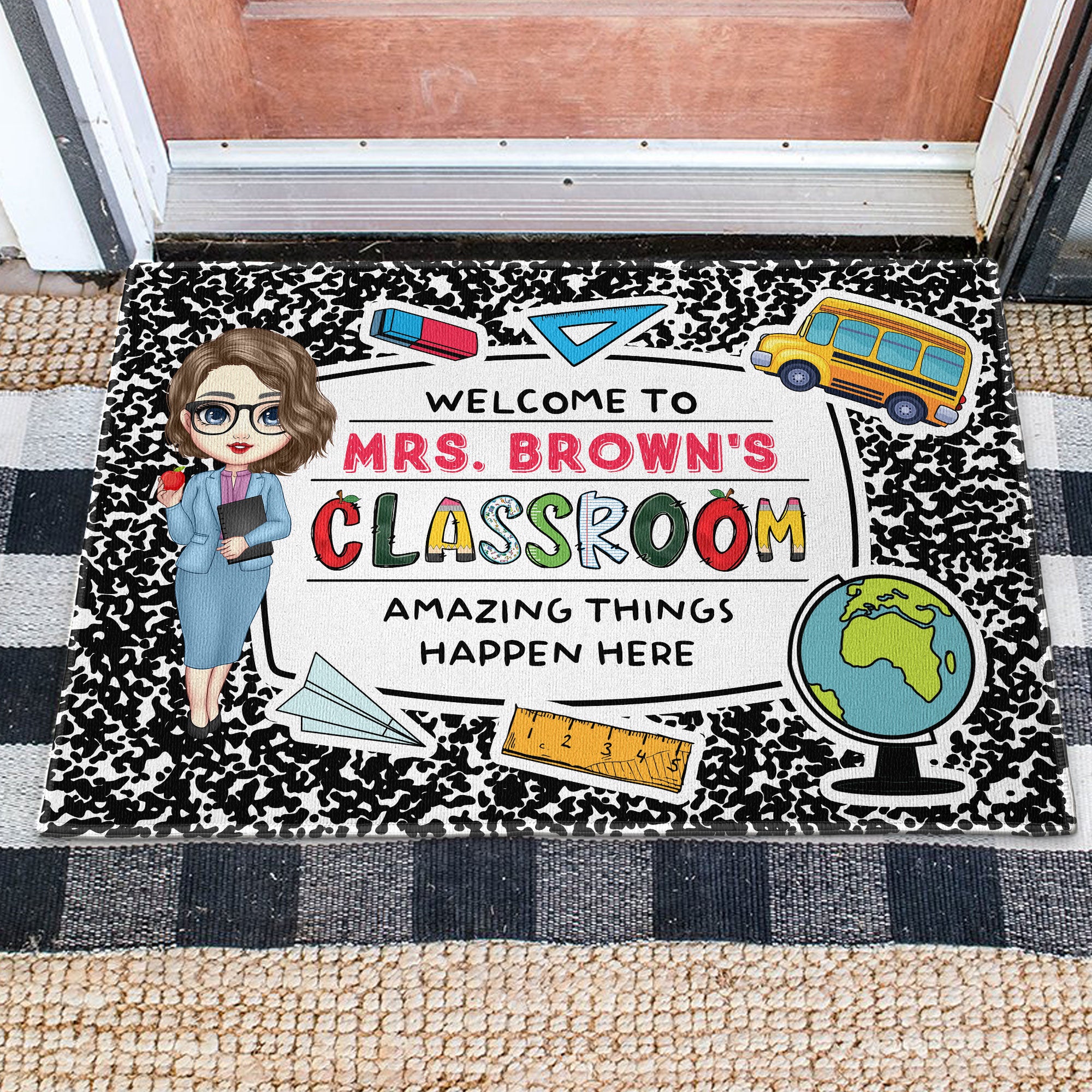 Welcome To My Classroom - Personalized Doormat