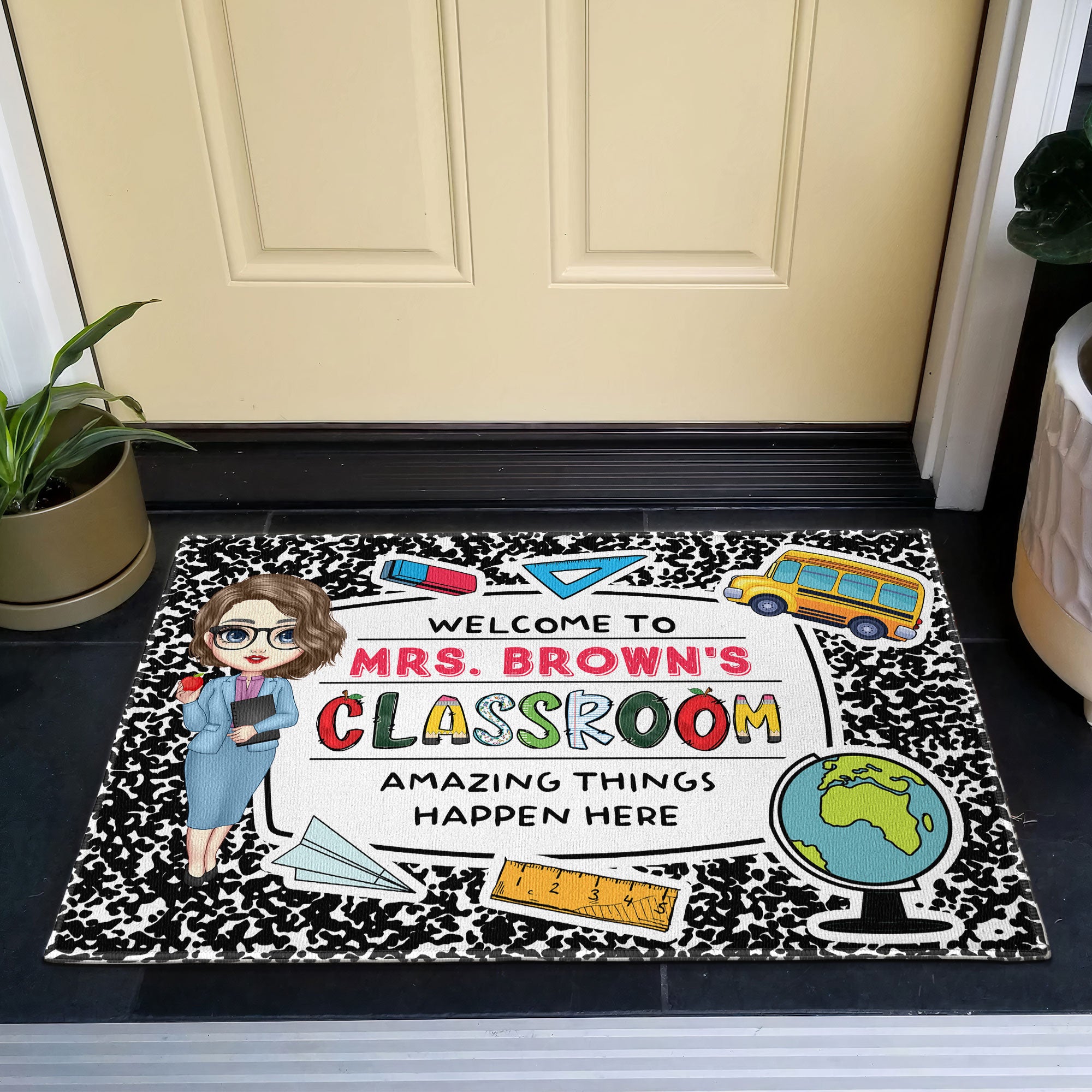 Welcome To My Classroom - Personalized Doormat