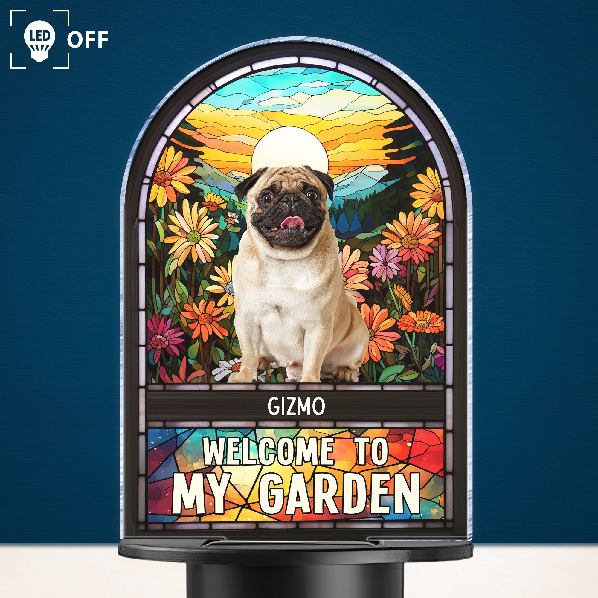 Welcome To My Garden - Personalized Photo Solar Light