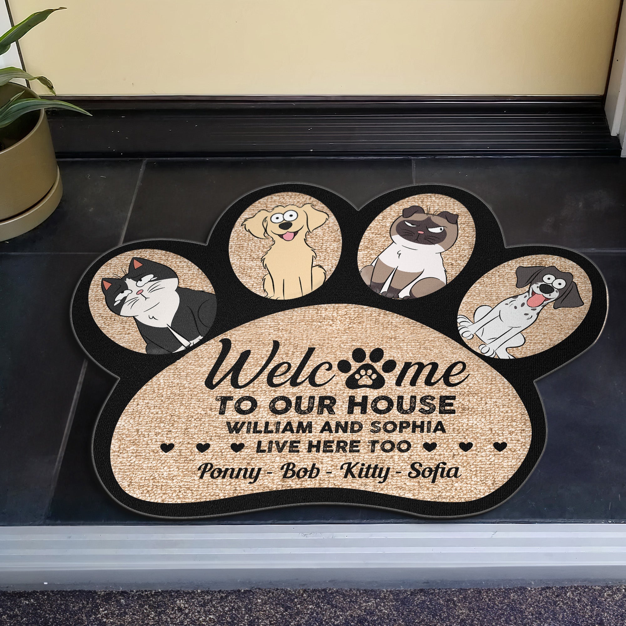 Welcome To Our House - Personalized Photo Doormat