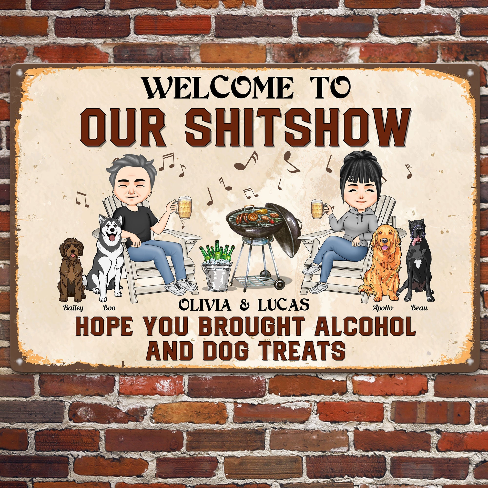 Welcome To Shitshow - Personalized Metal Sign