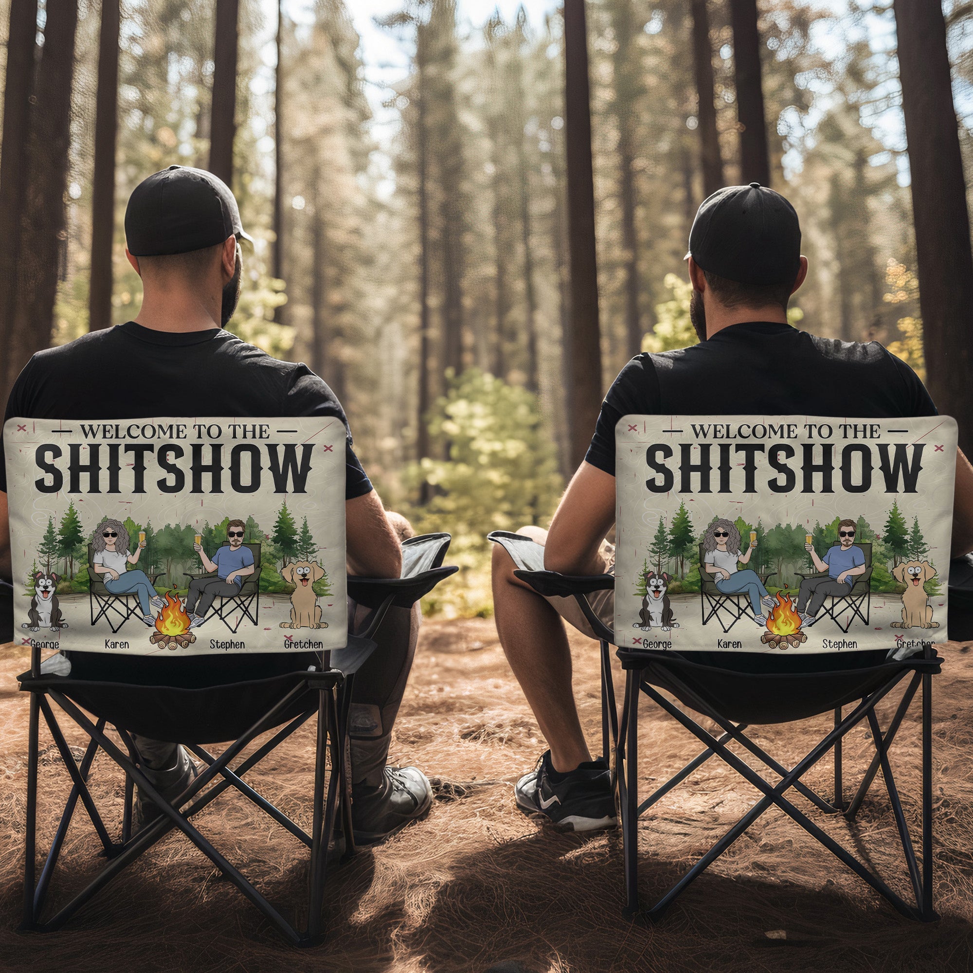 Welcome To The Shitshow - Personalized Folding Chair Cover