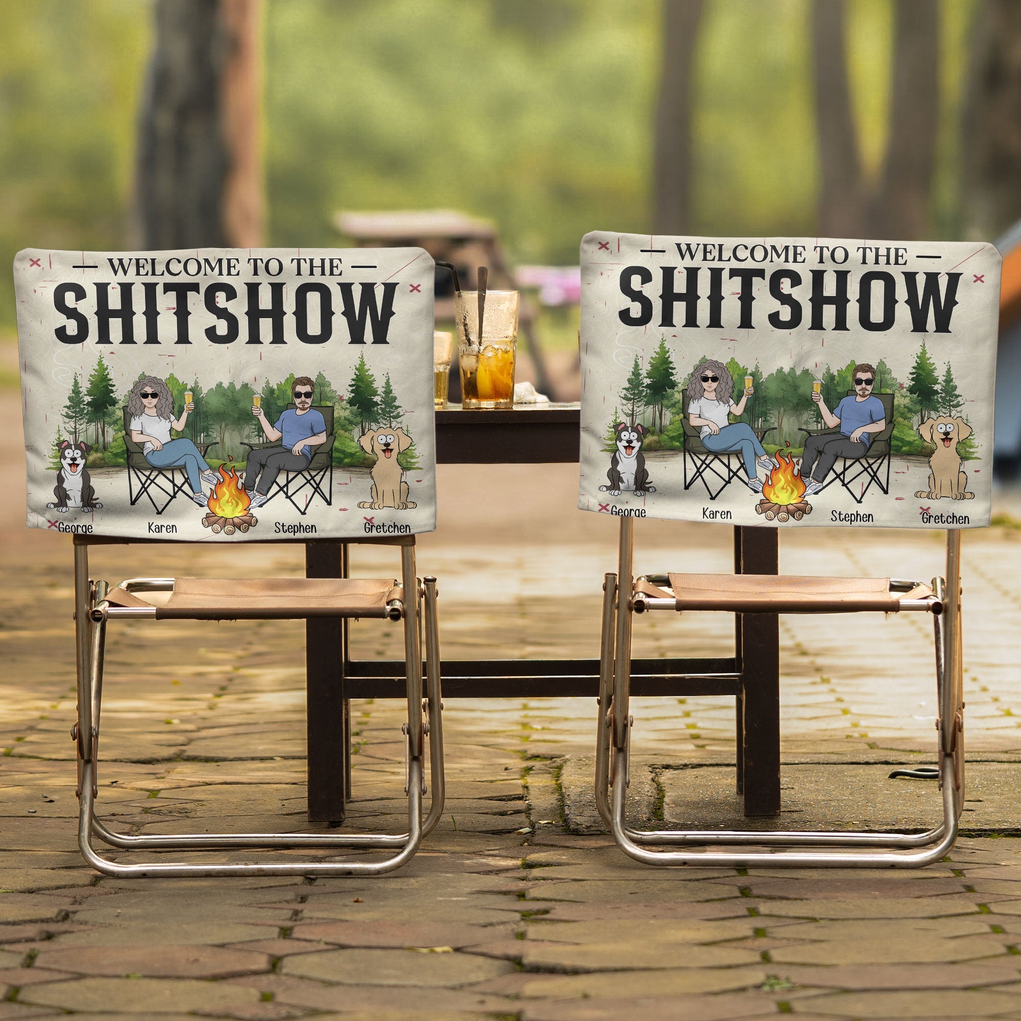 Welcome To The Shitshow - Personalized Folding Chair Cover