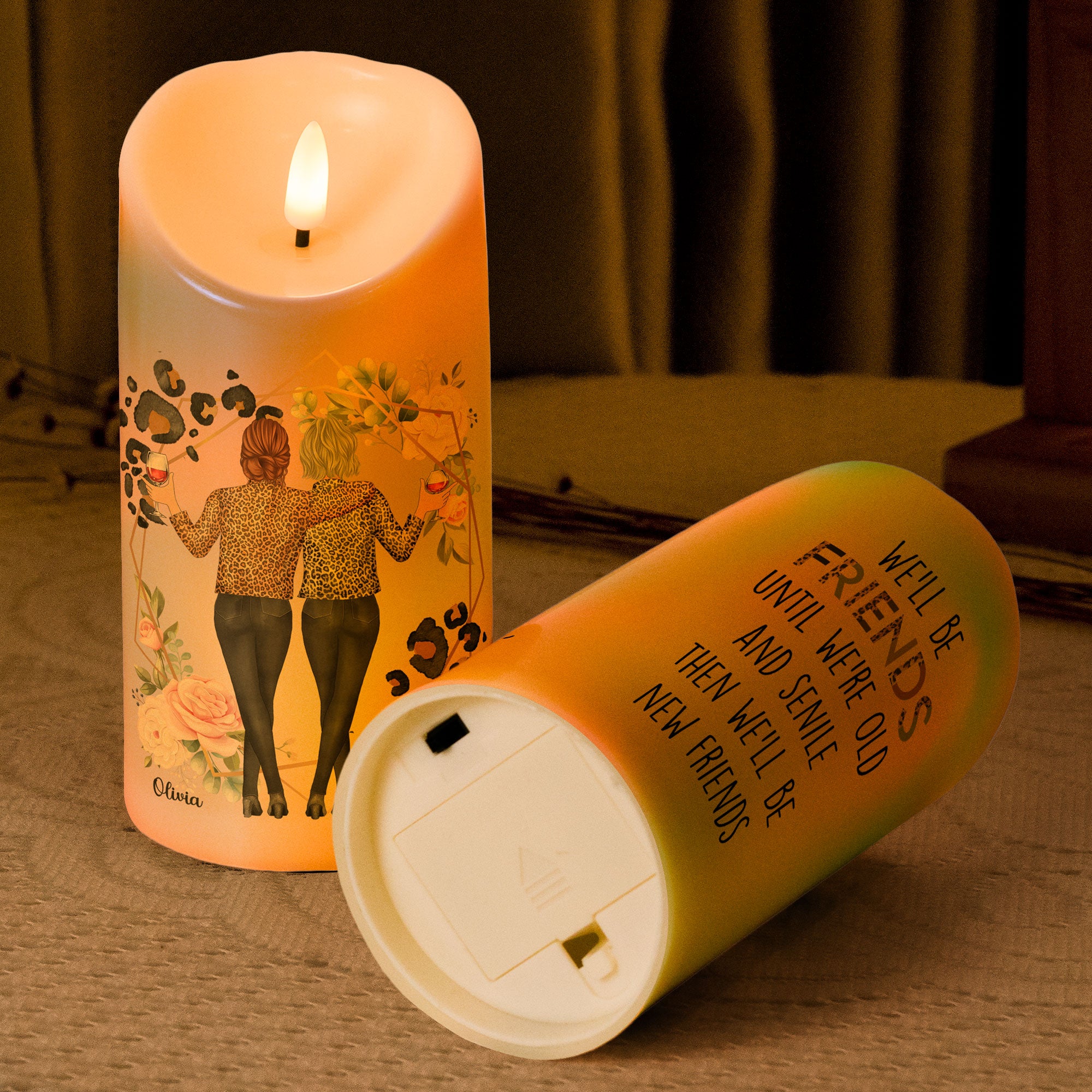 We’ll Be Friends Until We’re Old - Personalized LED Candle