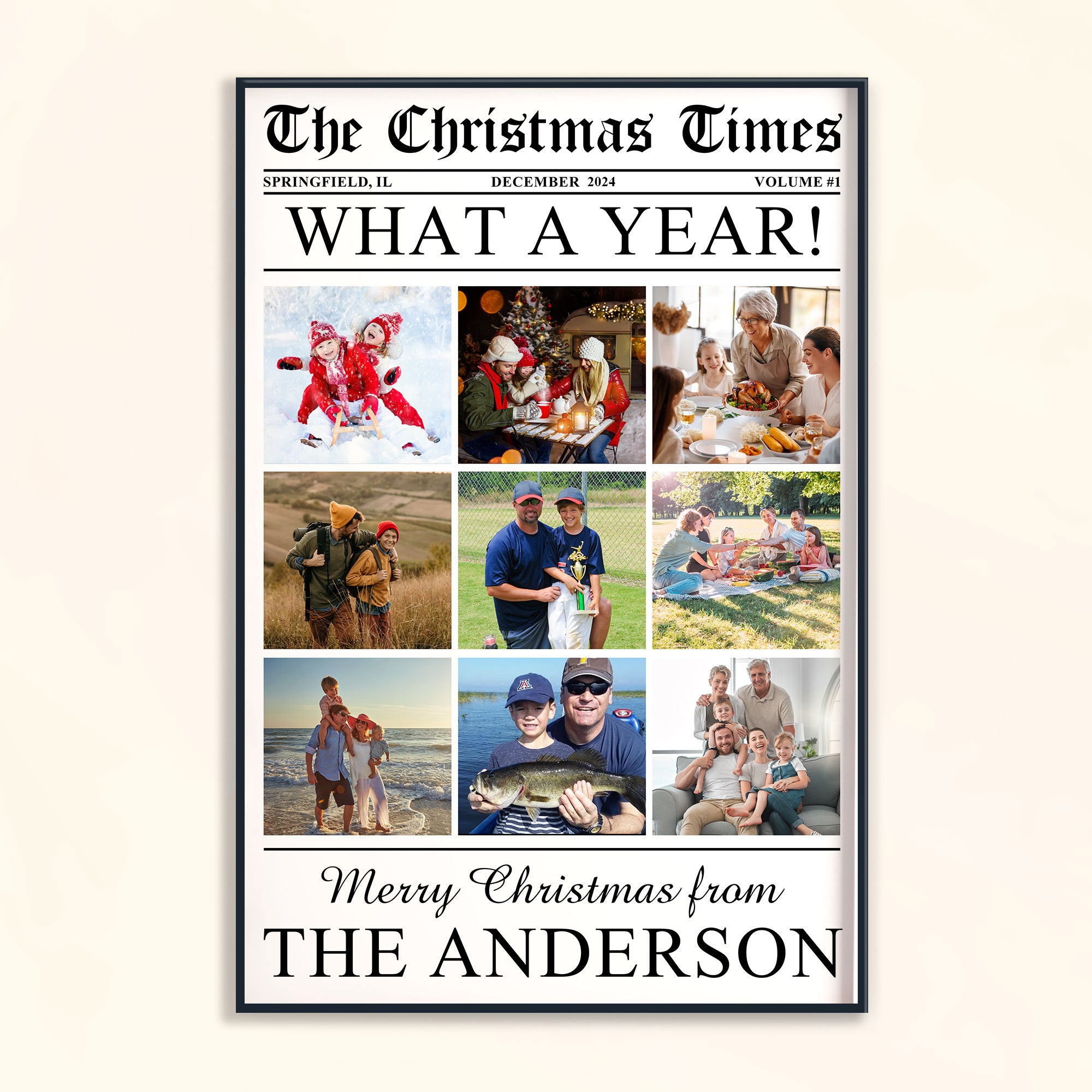 What A Year - Custom Photo - The Christmas Times - For Family, Grandparents - Personalized Photo Poster