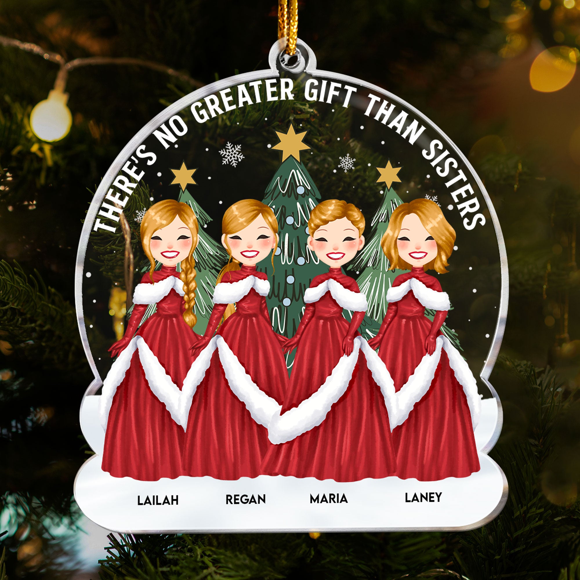 When You're Sisters - Personalized Acrylic Ornament