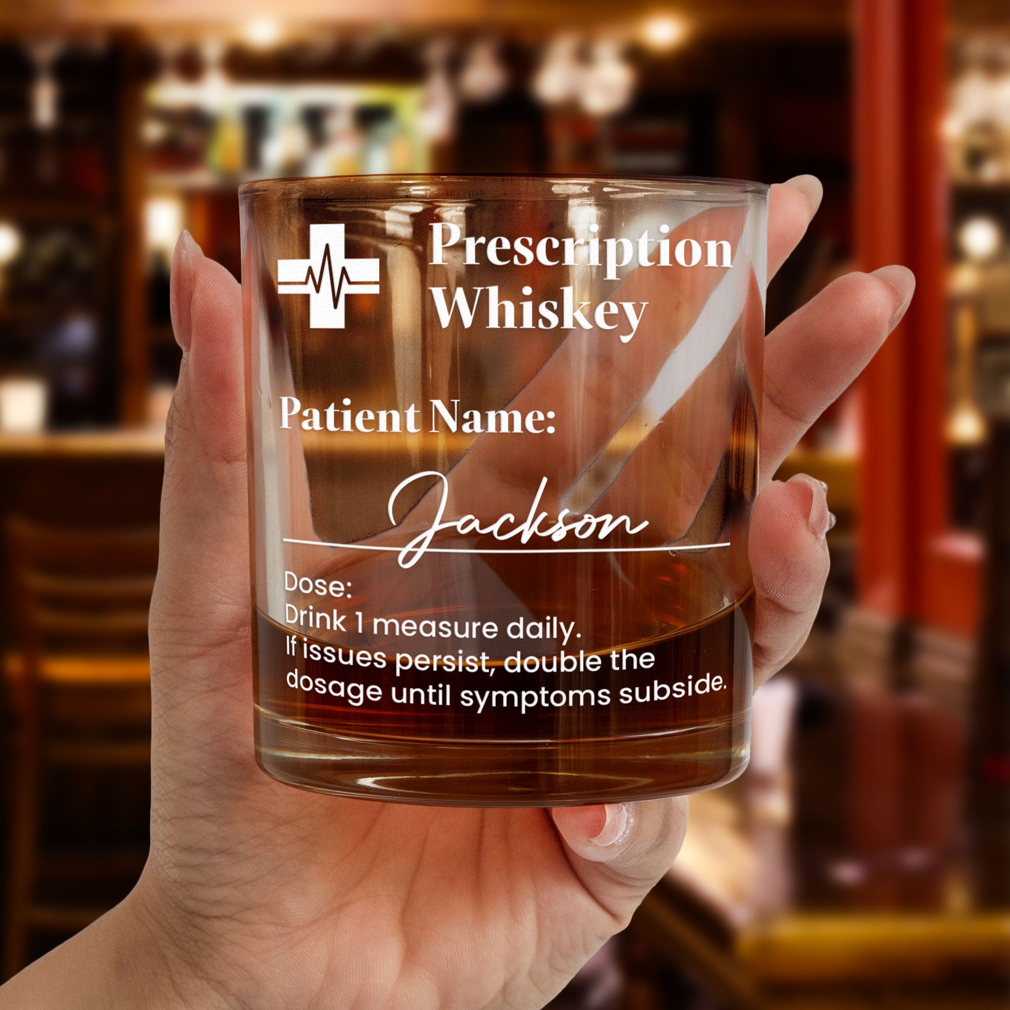 Whiskey Prescription - Personalized Whiskey Glass