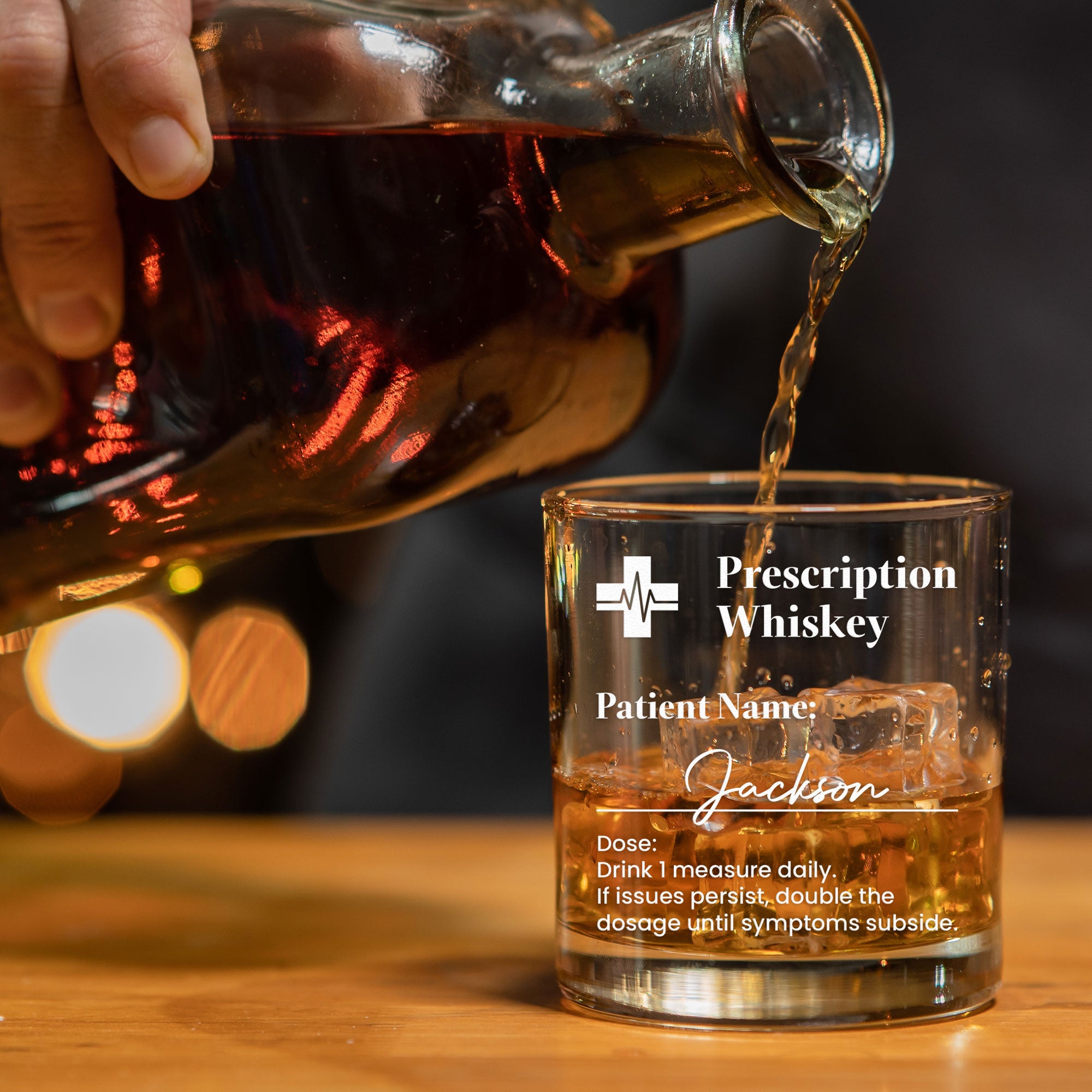 Whiskey Prescription - Personalized Whiskey Glass