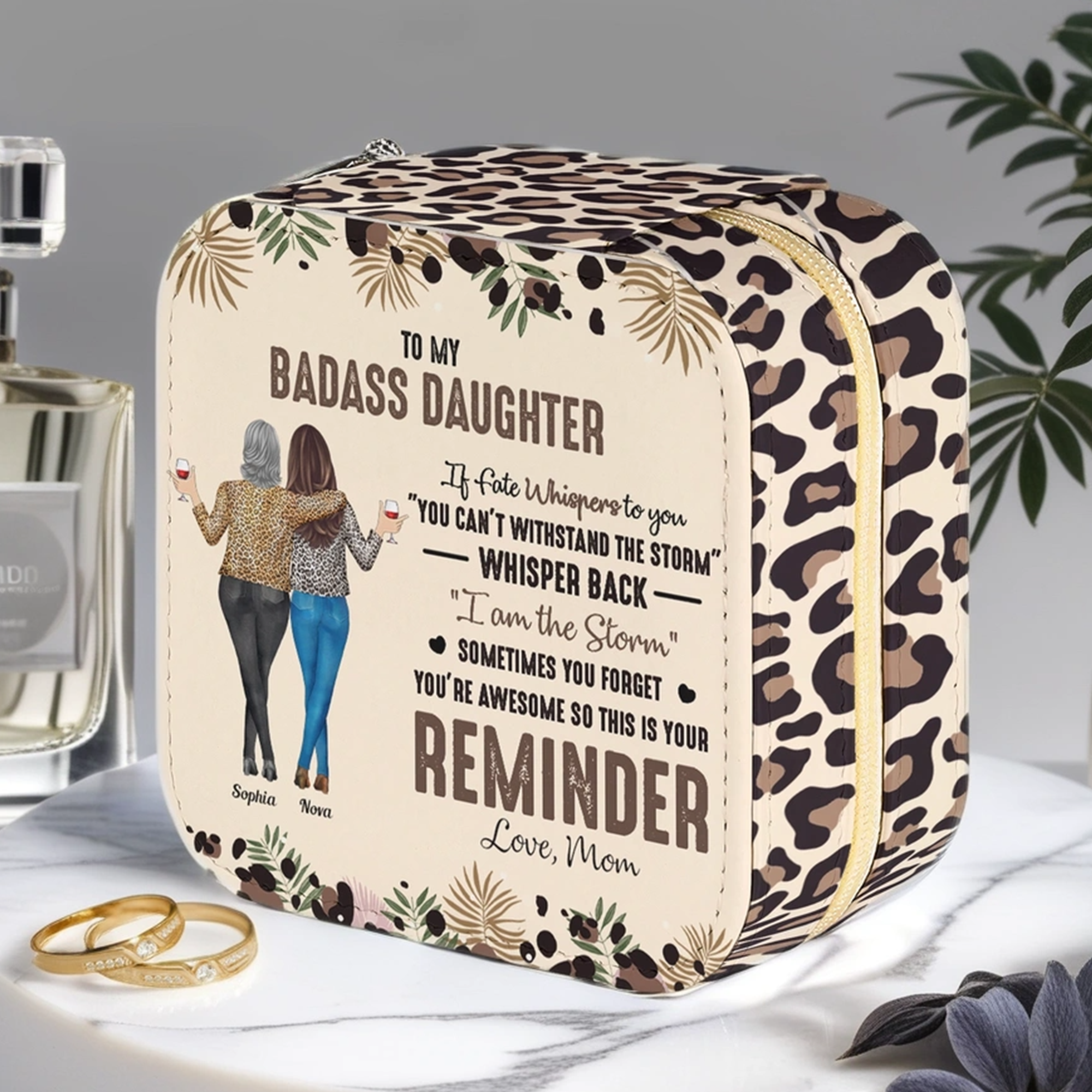 Whisper Back I Am The Storm For Daughter, Friend, Niece - Personalized Jewelry Box