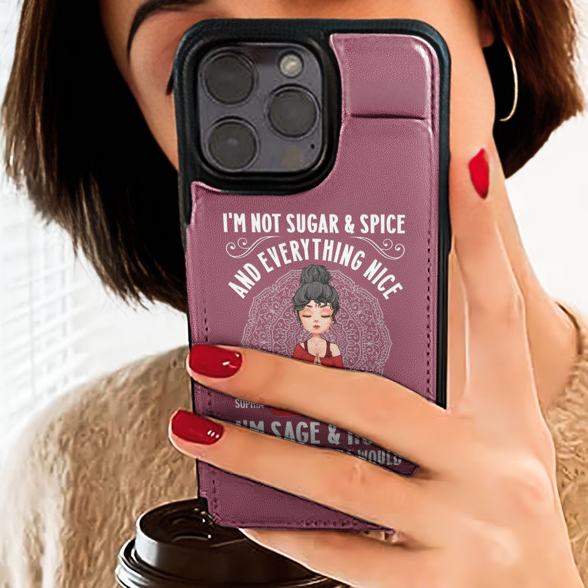 Wish A Mufuka Would - Personalized Leather Flip Wallet Phone Case