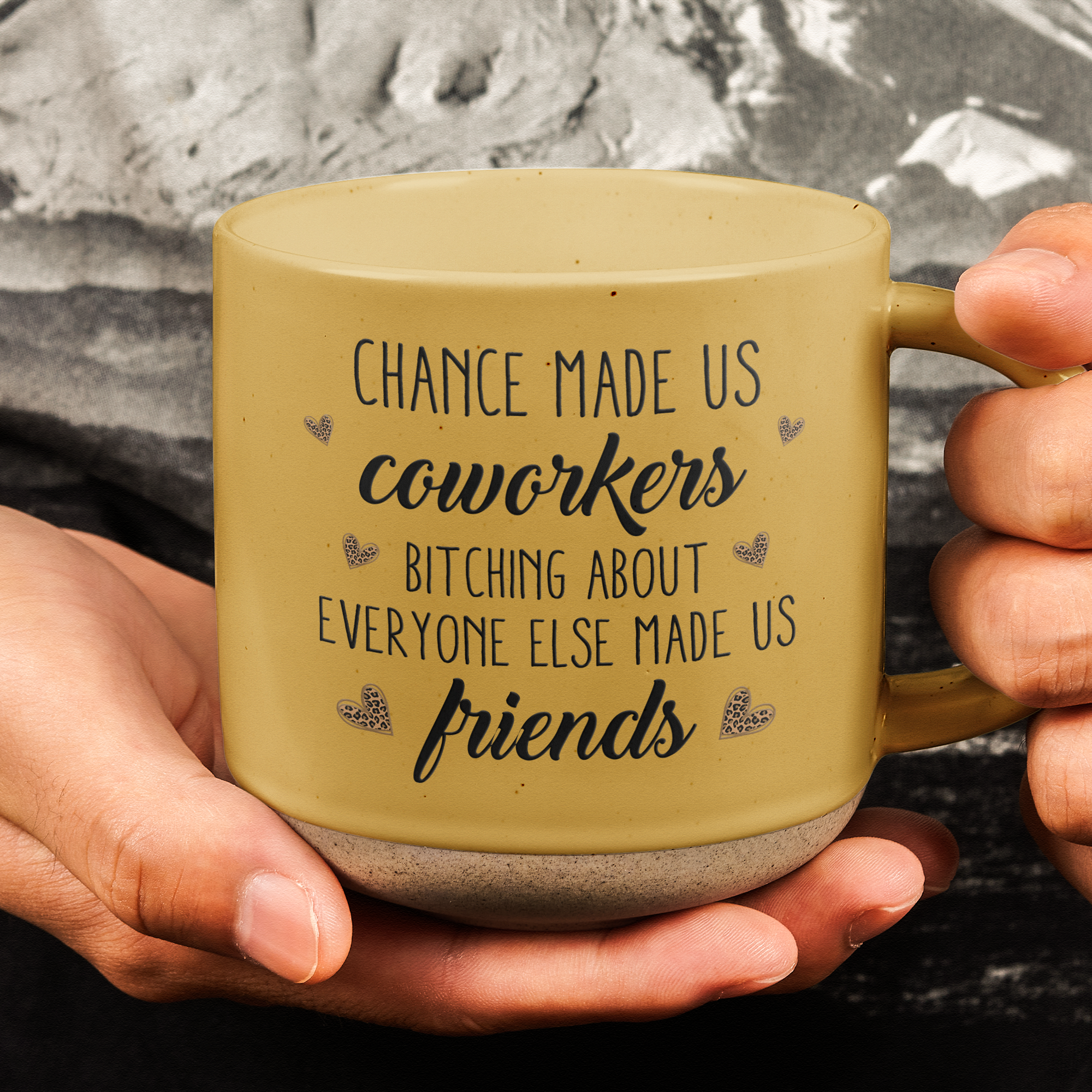 Work Besties Chance Made Us Coworkers - Personalized Pottery Mug