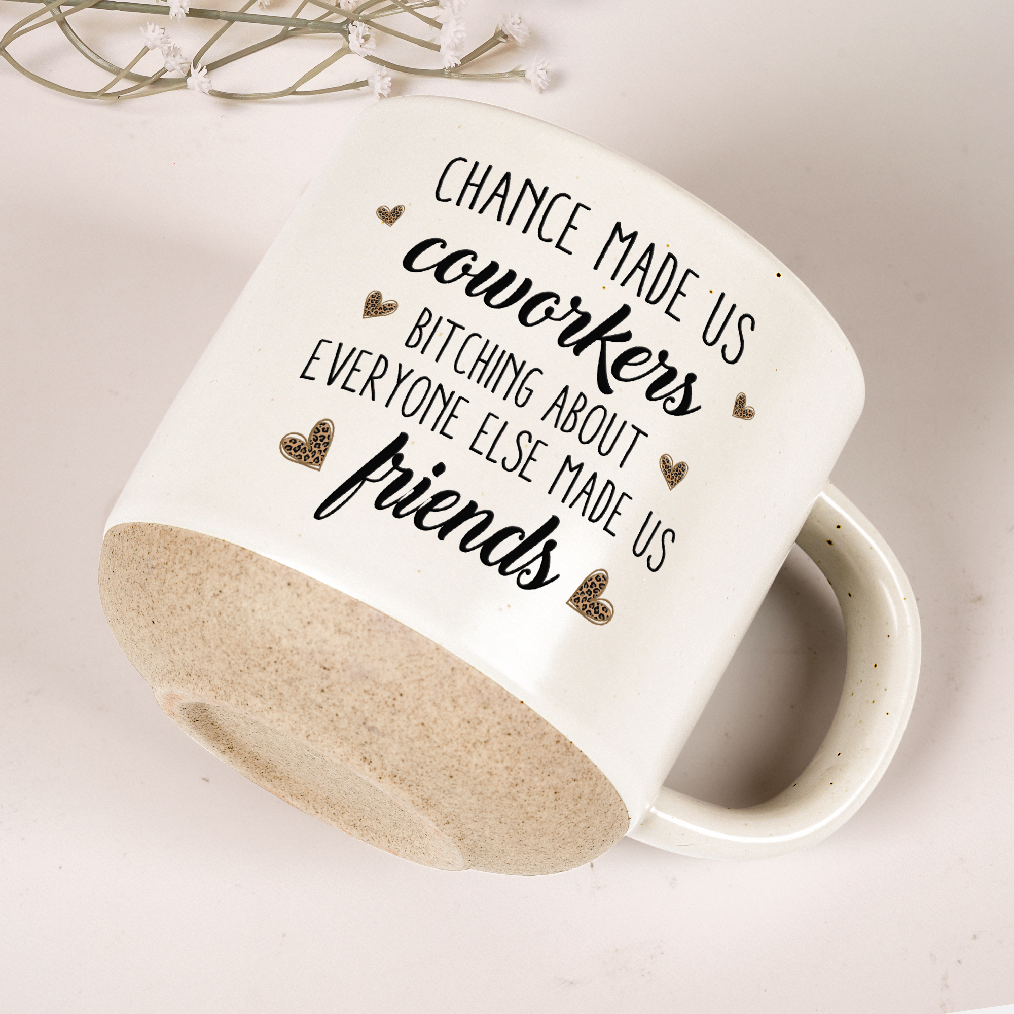 Work Besties Chance Made Us Coworkers - Personalized Pottery Mug