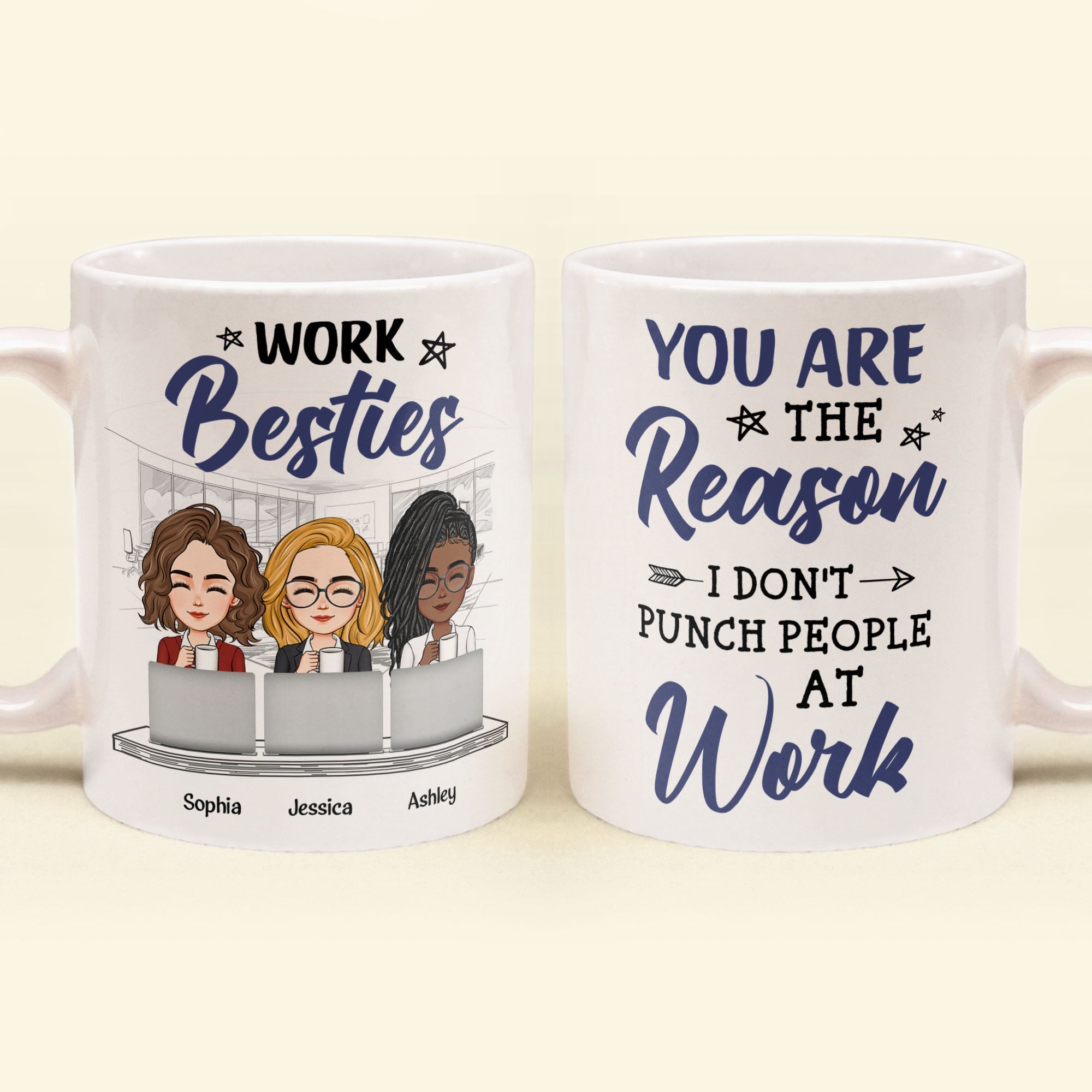 Work Besties - Personalized Mug