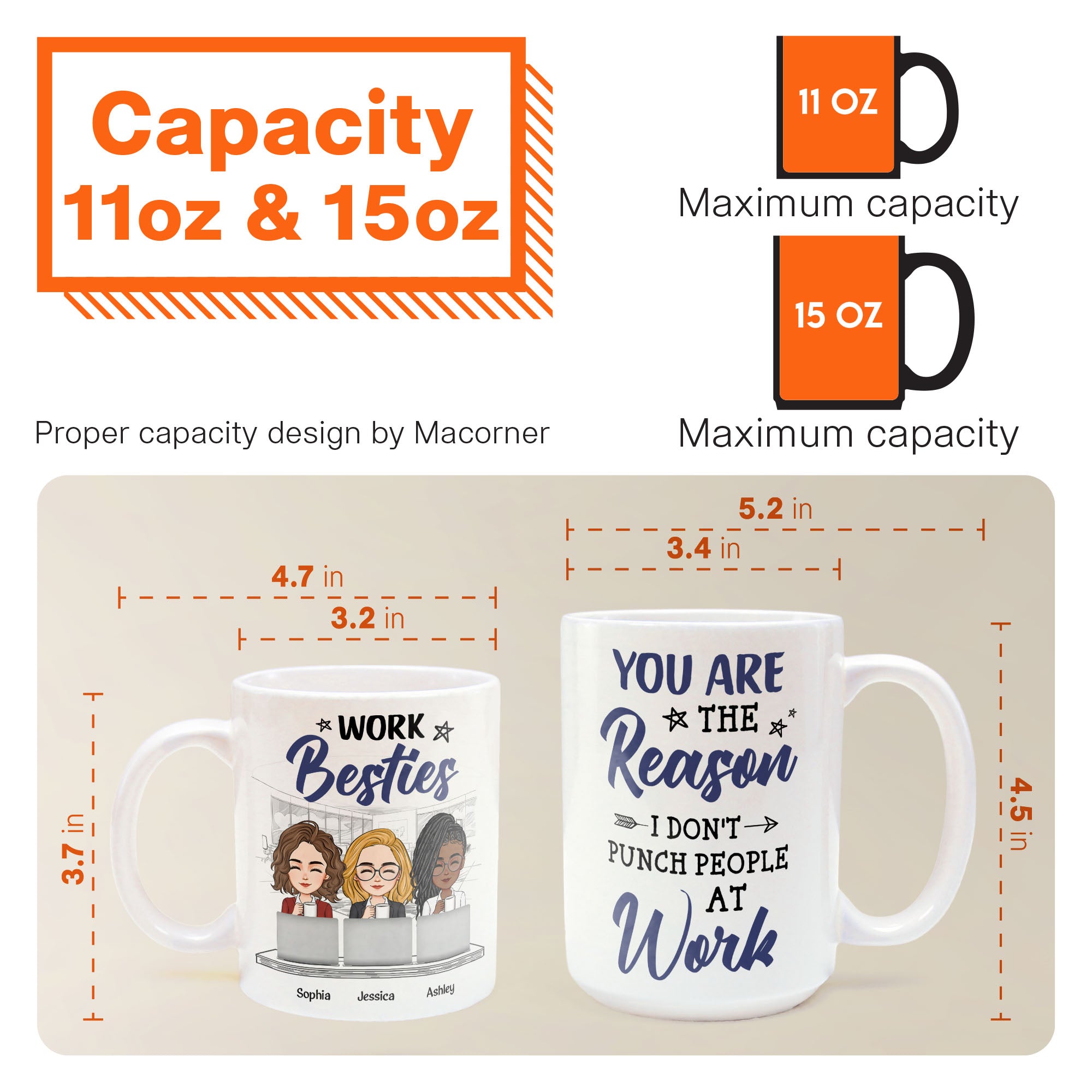 Work Besties - Personalized Mug