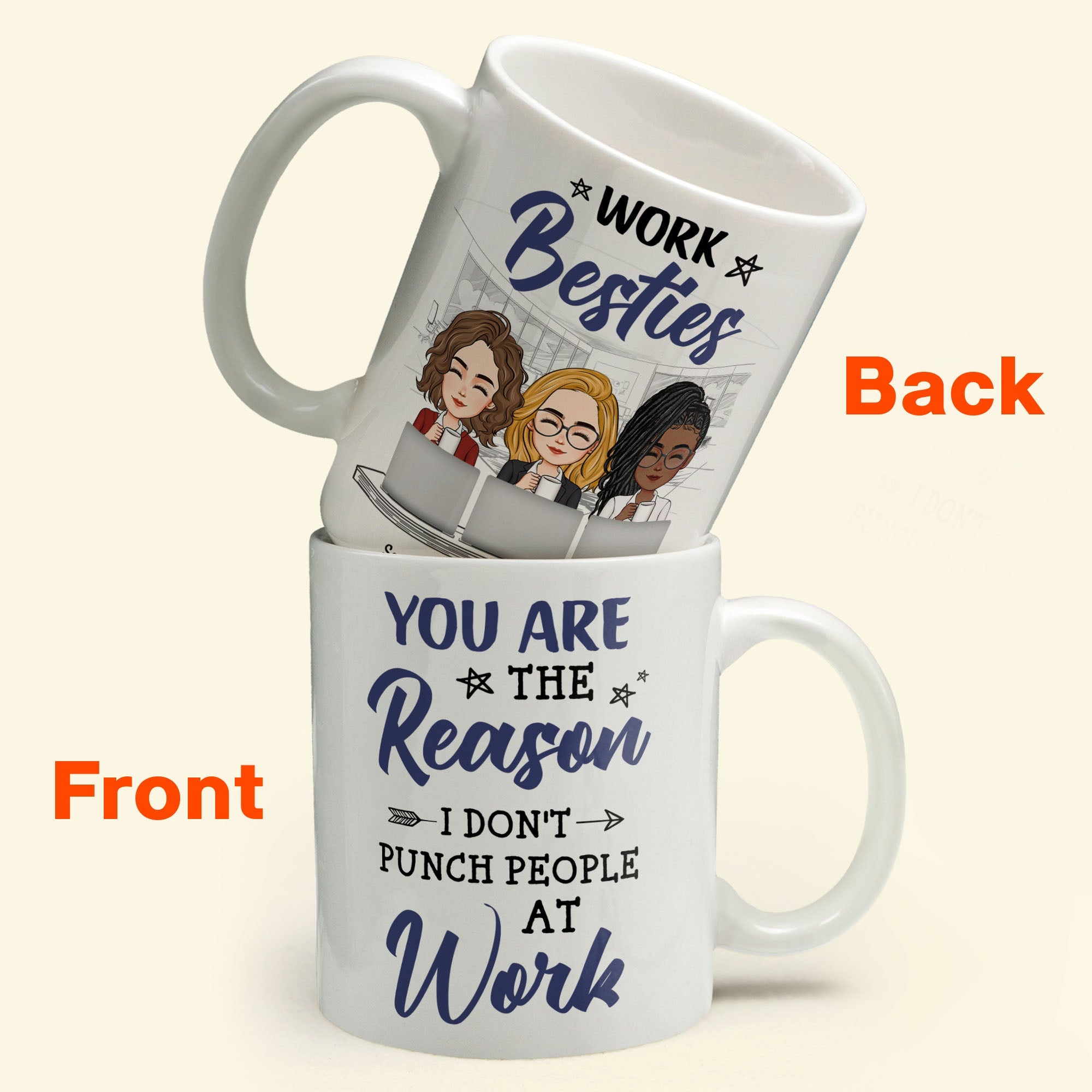 Work Besties - Personalized Mug