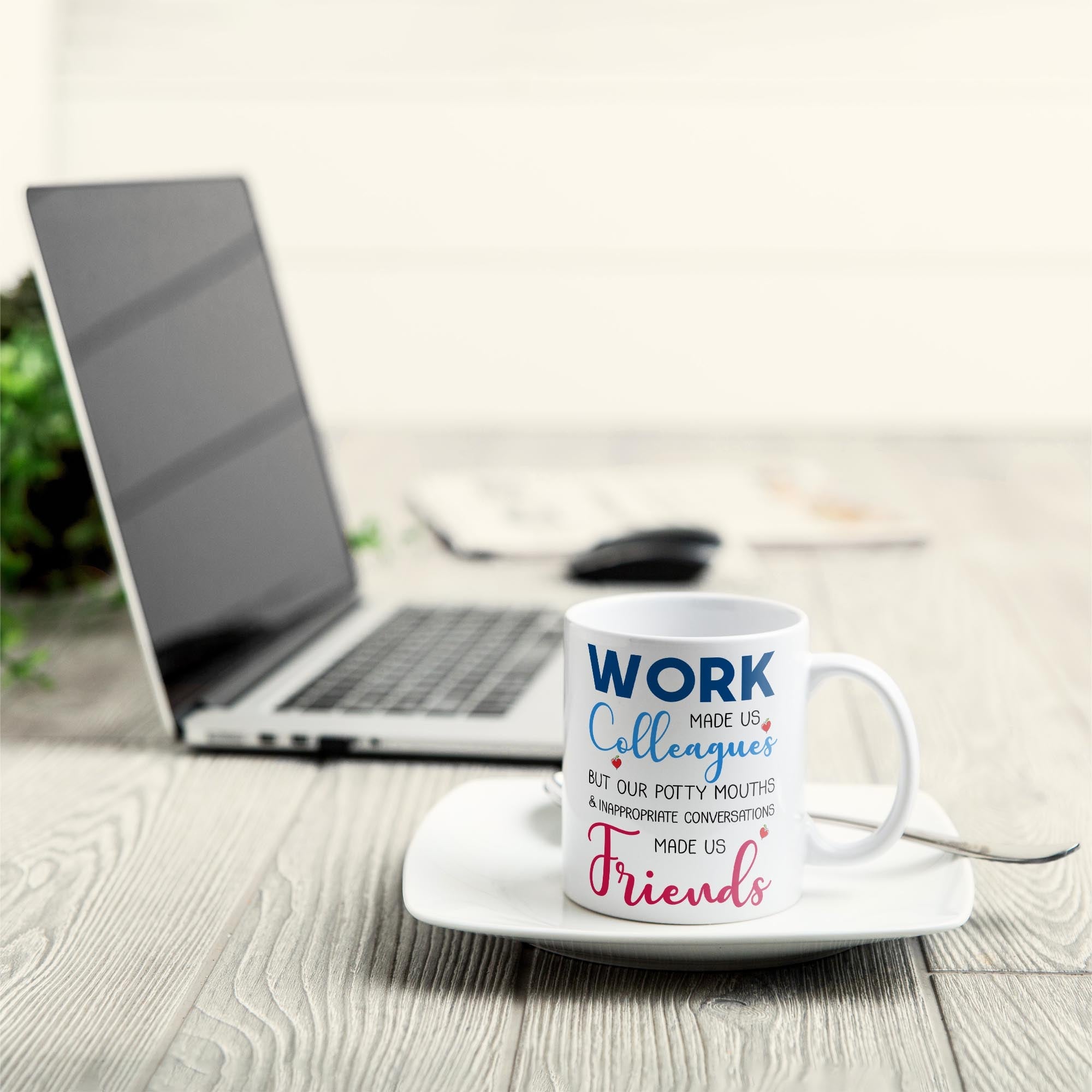 Work Made Us Coworkers - Personalized Mug - Gift For Work Besties, Colleagues, Friends, Best Friends