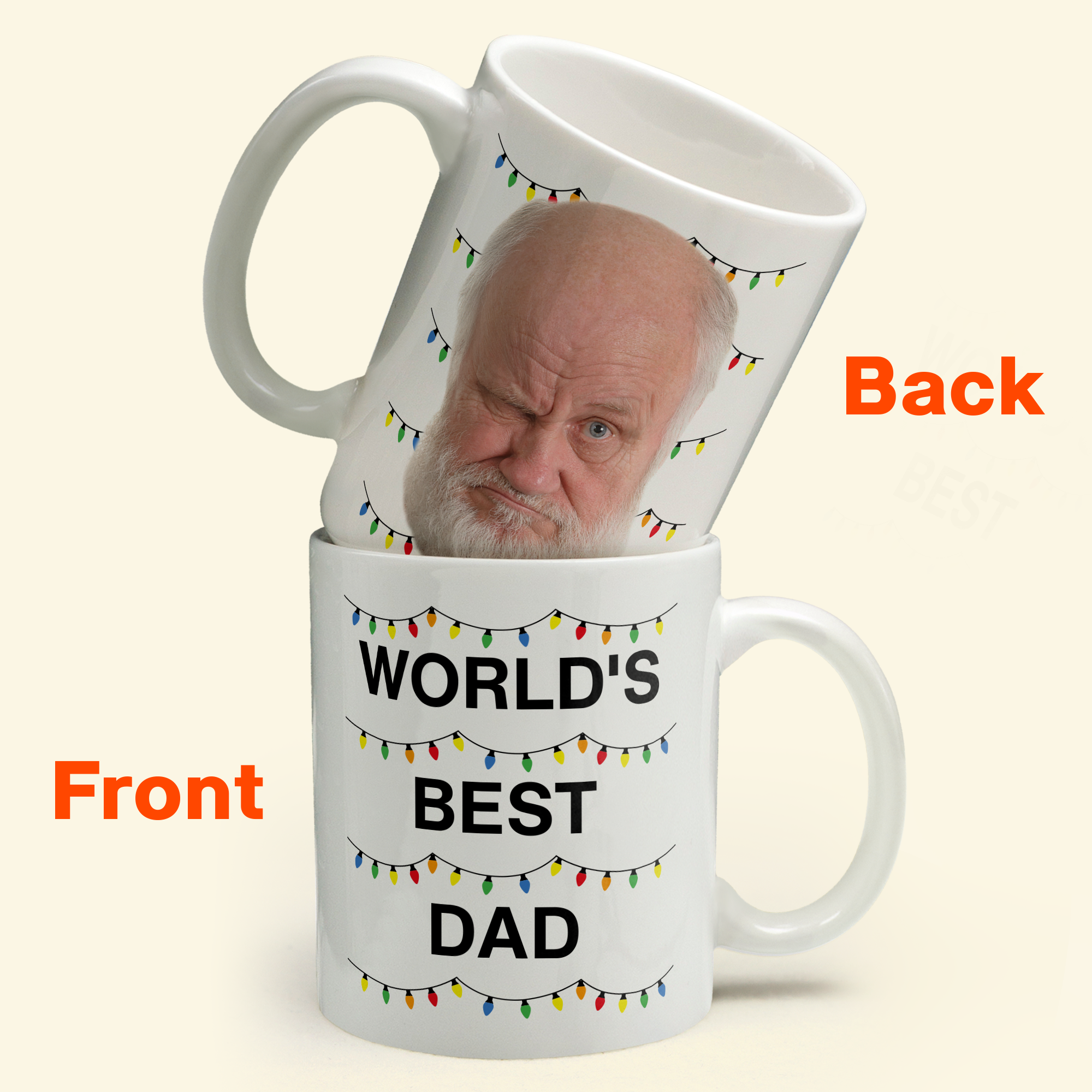 World's Best Dad Funny Custom Face - Personalized Photo Mug