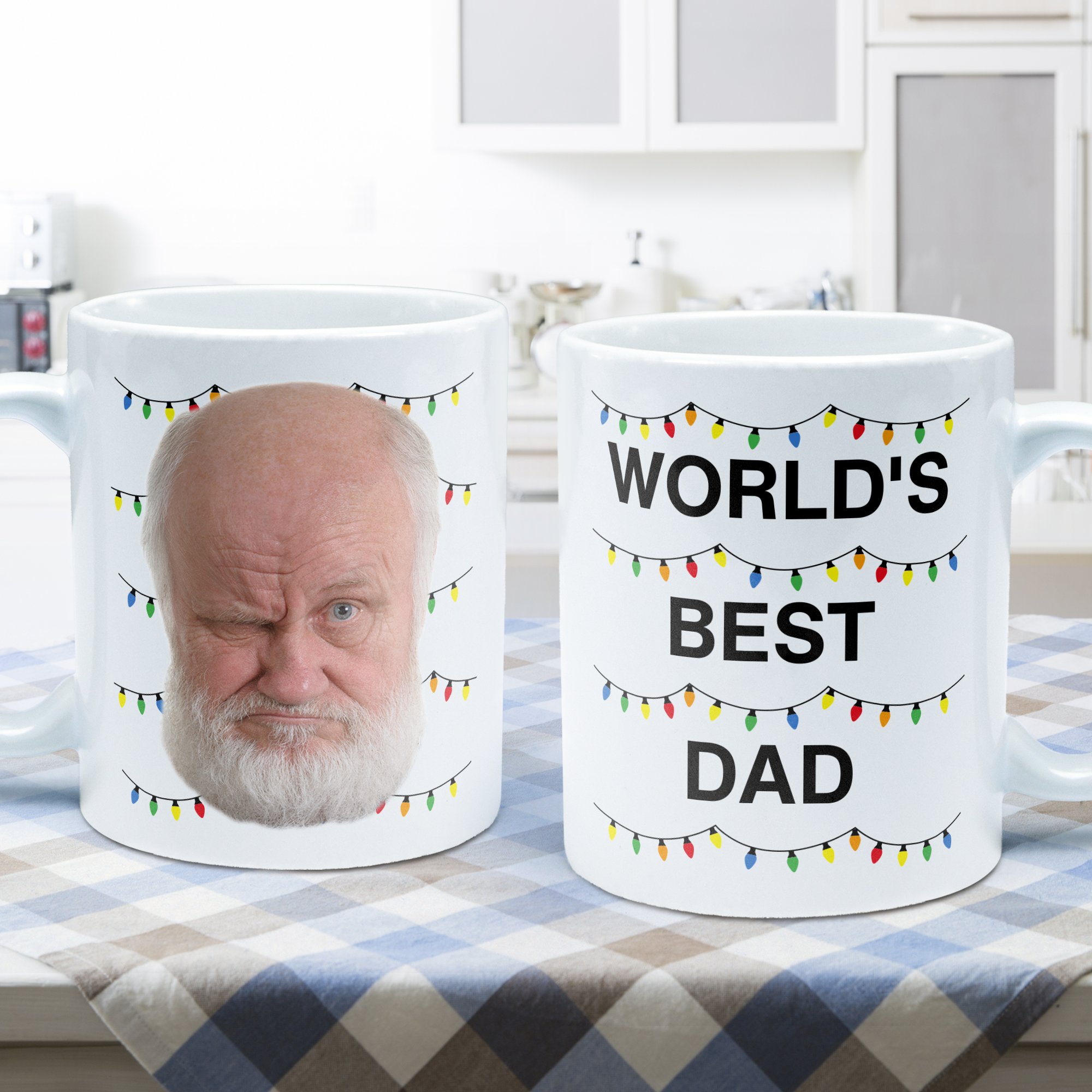 World's Best Dad Funny Custom Face - Personalized Photo Mug