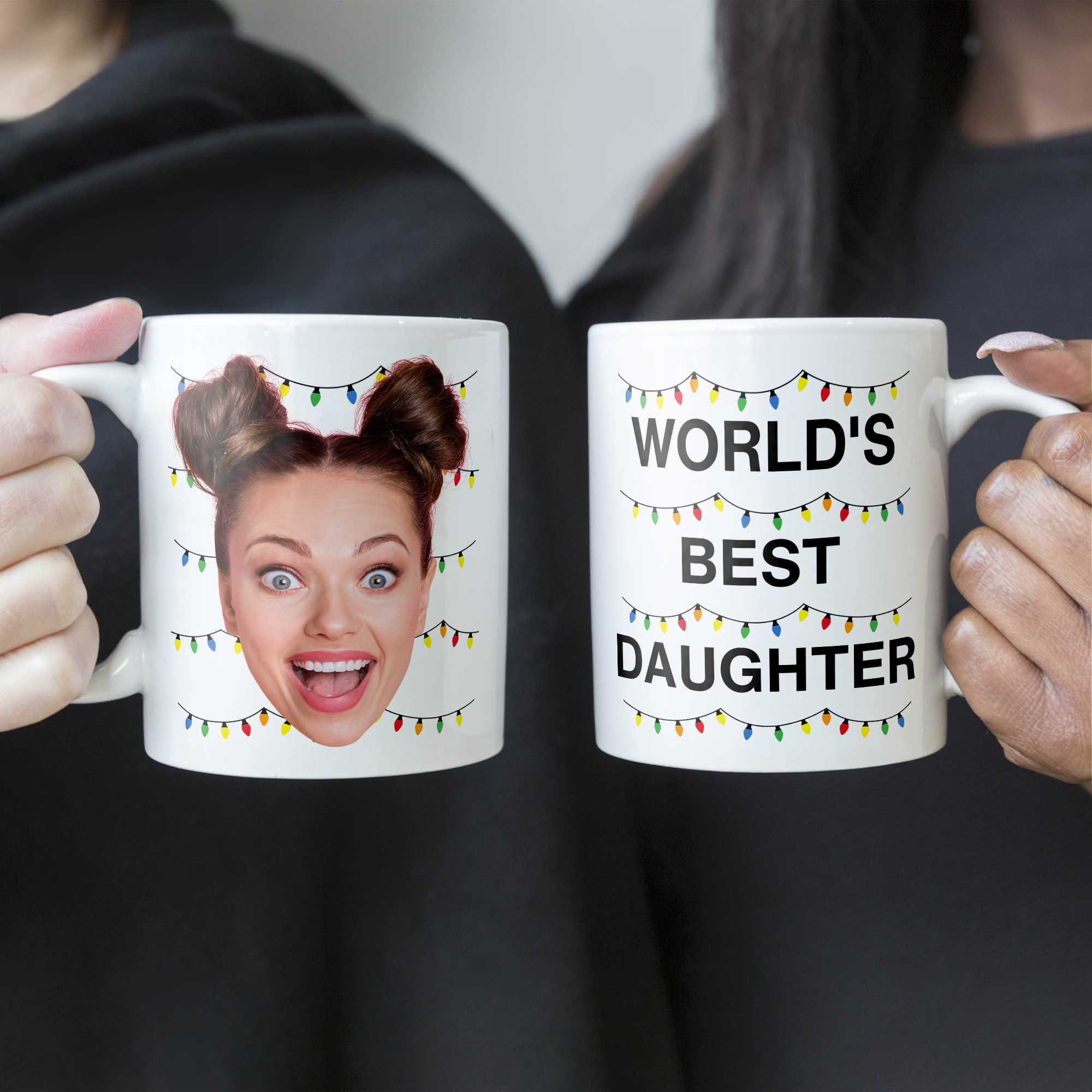 World's Best Daughter Funny Custom Face - Personalized Photo Mug