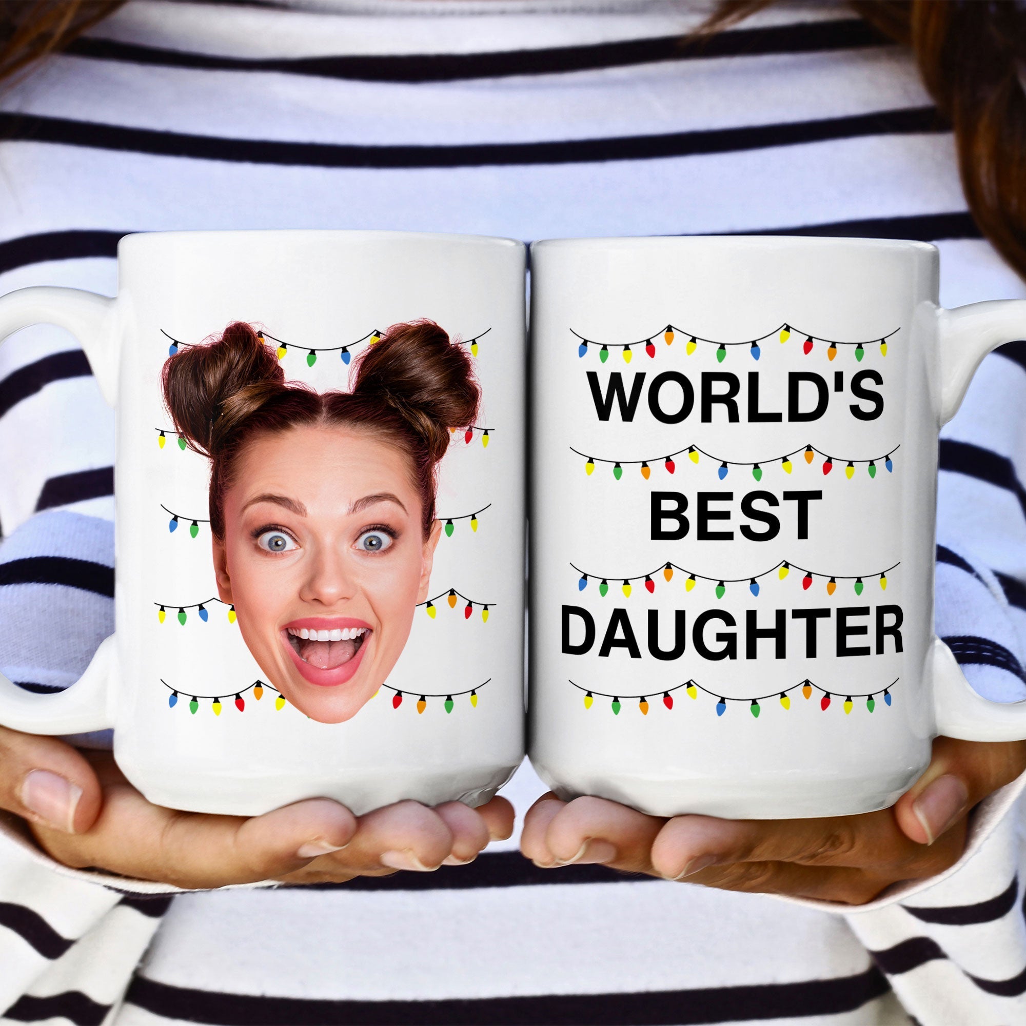 World's Best Daughter Funny Custom Face - Personalized Photo Mug