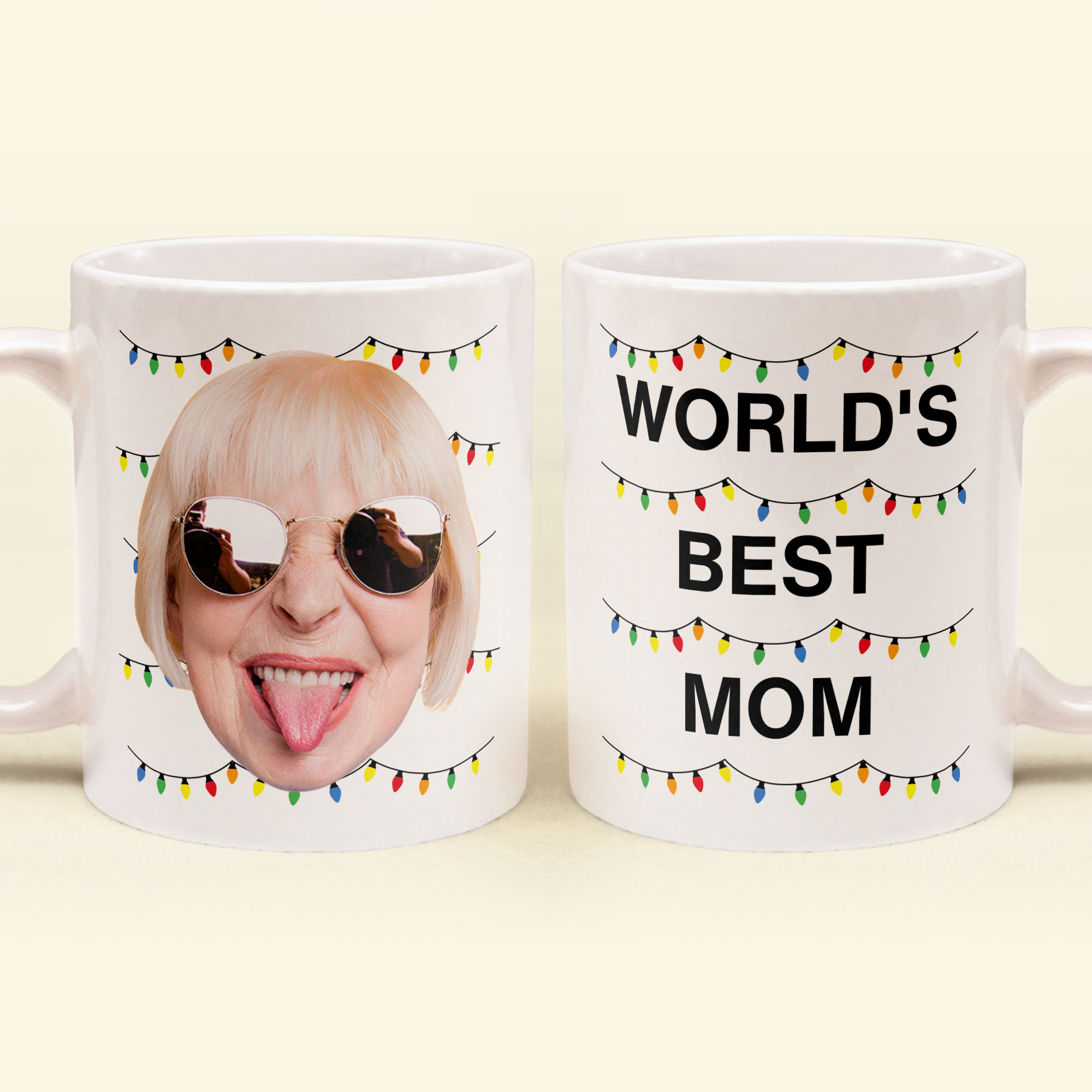 World's Best Mom Funny Custom Face - Personalized Photo Mug