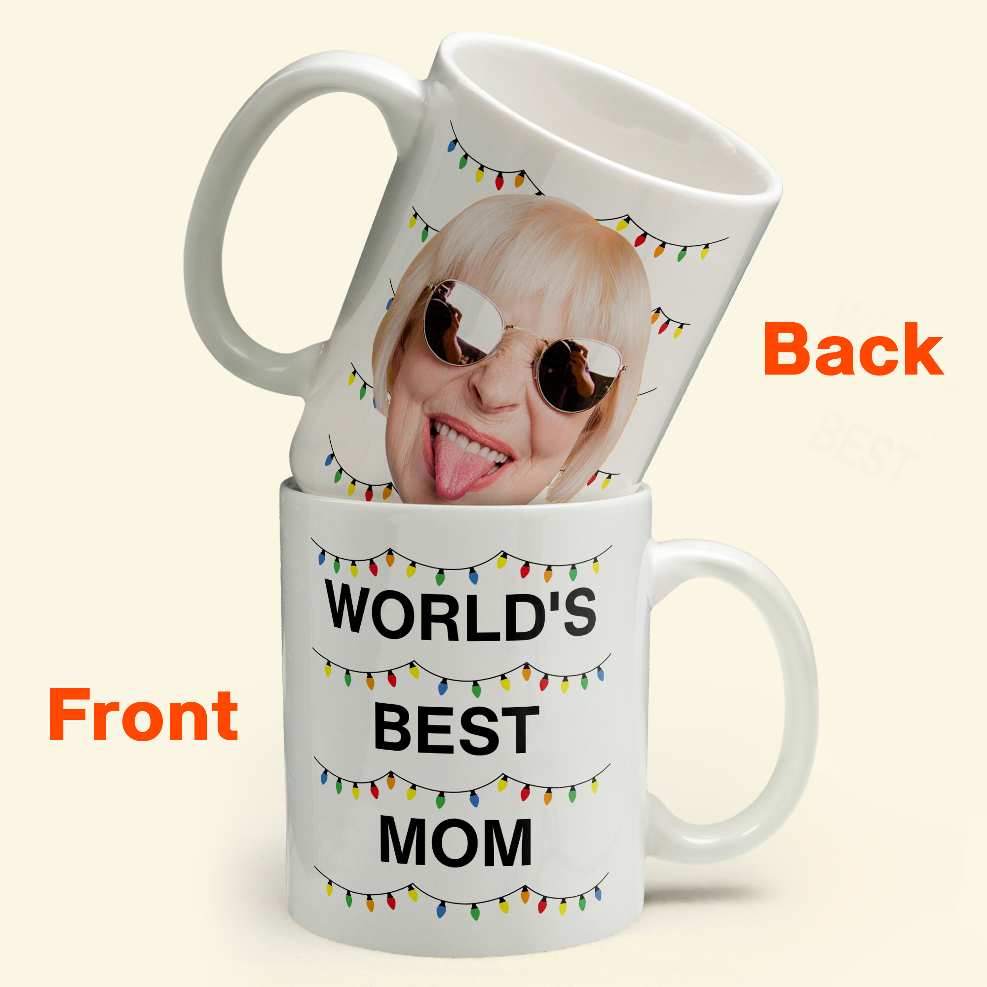 World's Best Mom Funny Custom Face - Personalized Photo Mug