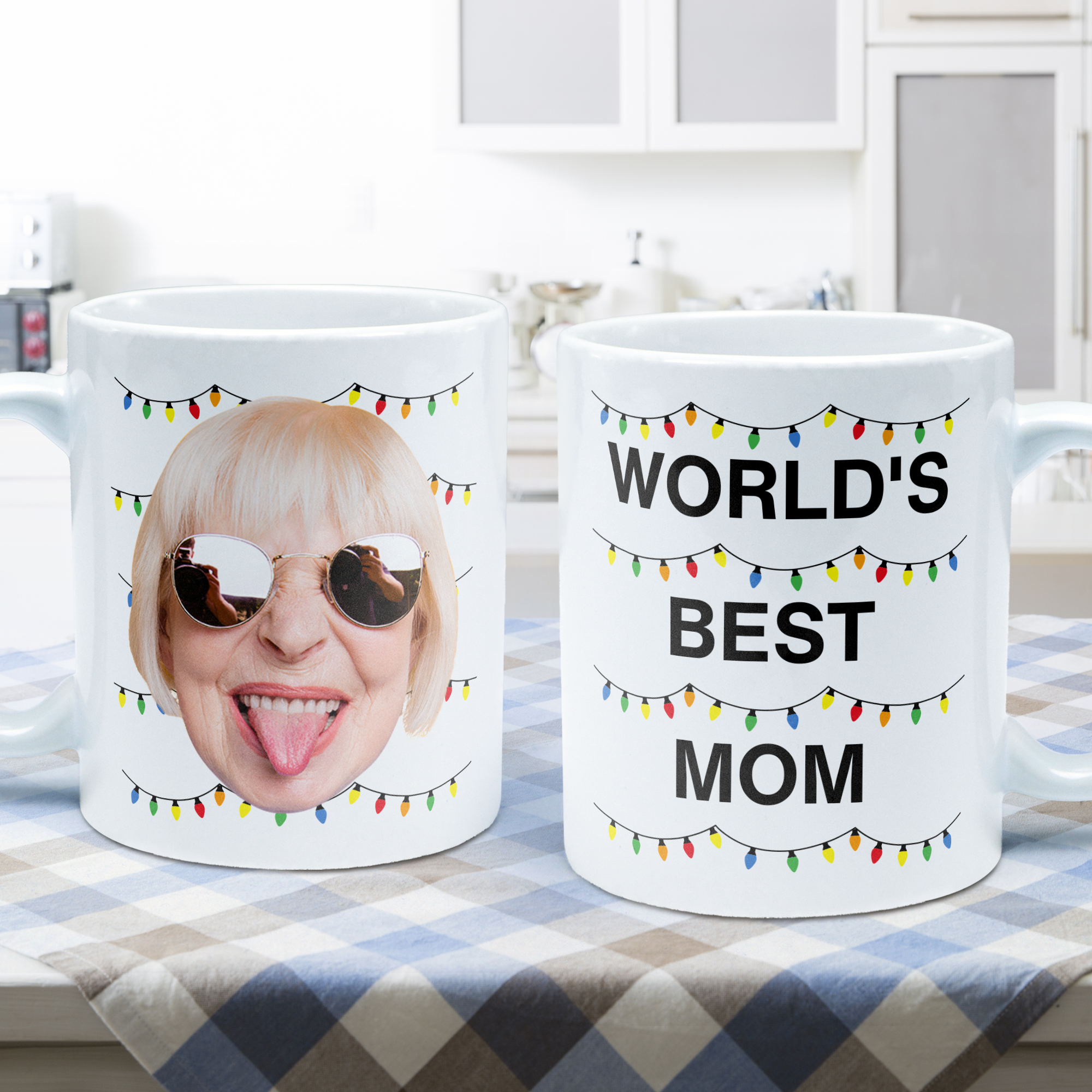 World's Best Mom Funny Custom Face - Personalized Photo Mug