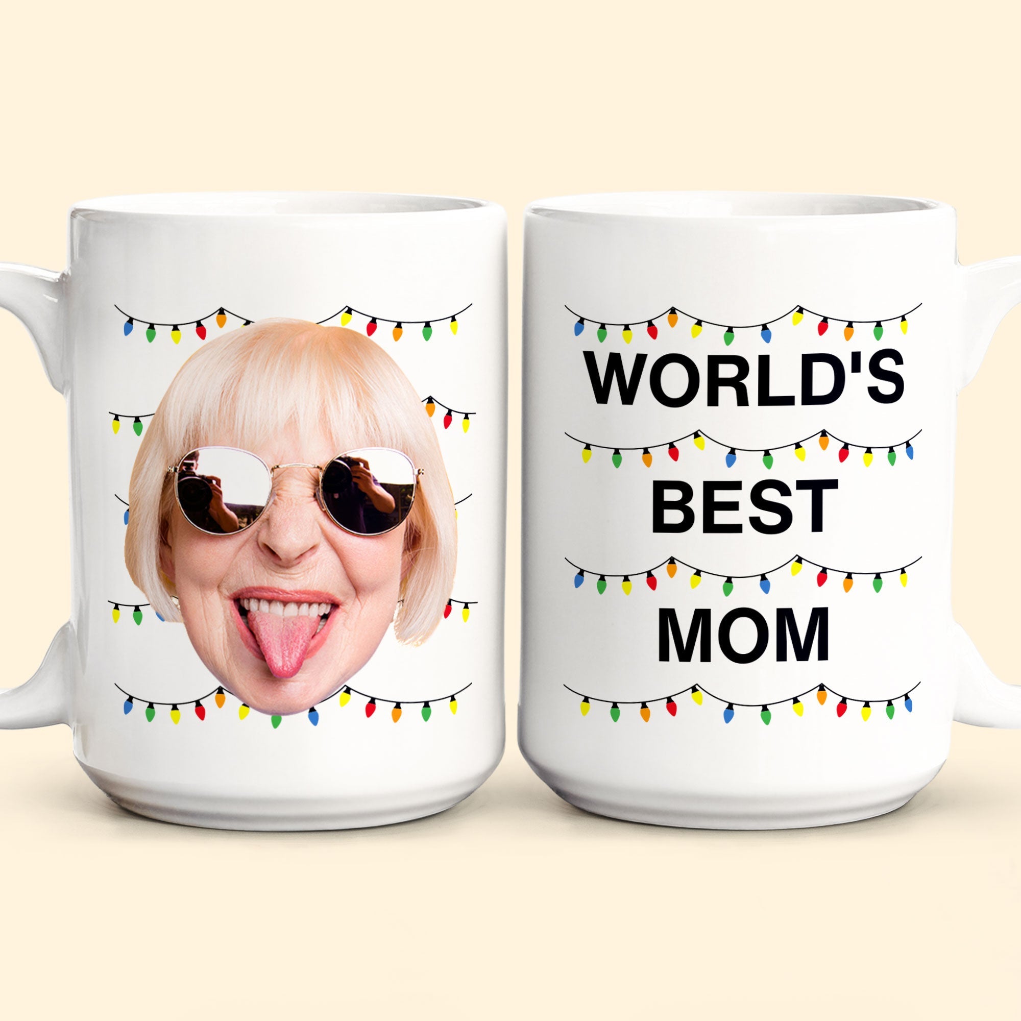 World's Best Mom Funny Custom Face - Personalized Photo Mug