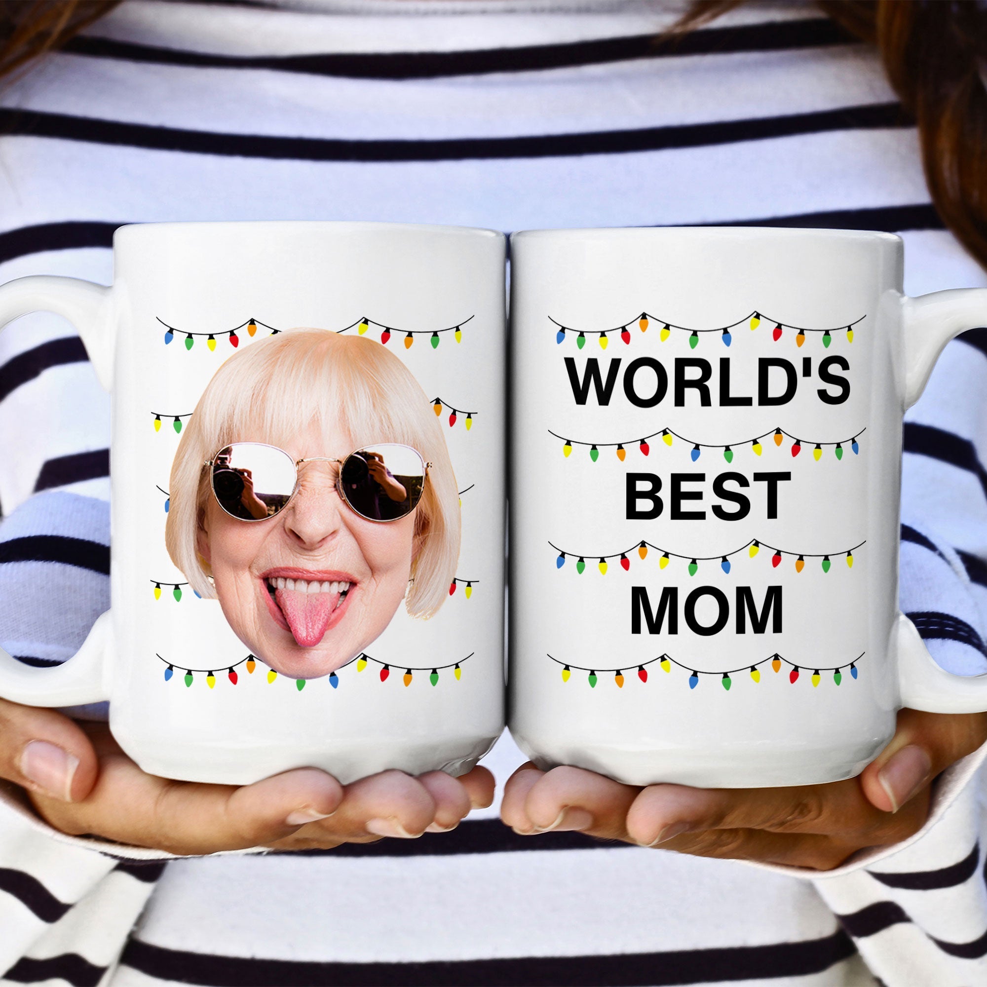 World's Best Mom Funny Custom Face - Personalized Photo Mug