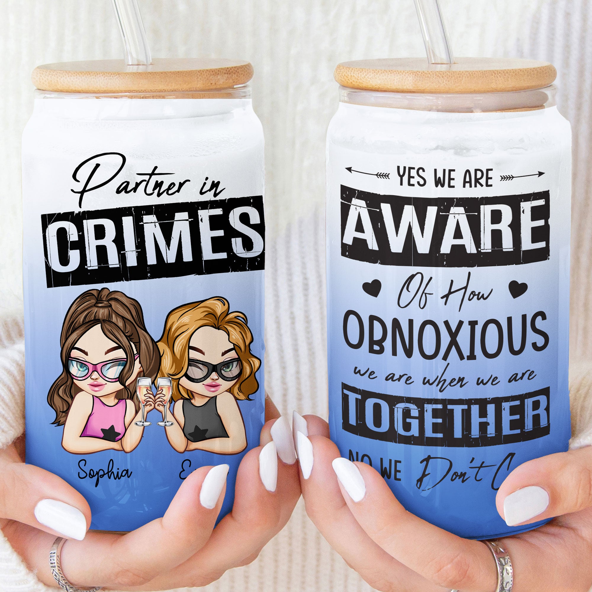 Yes We Are Aware Of How We Are When We Are Together - Personalized Clear Glass Cup