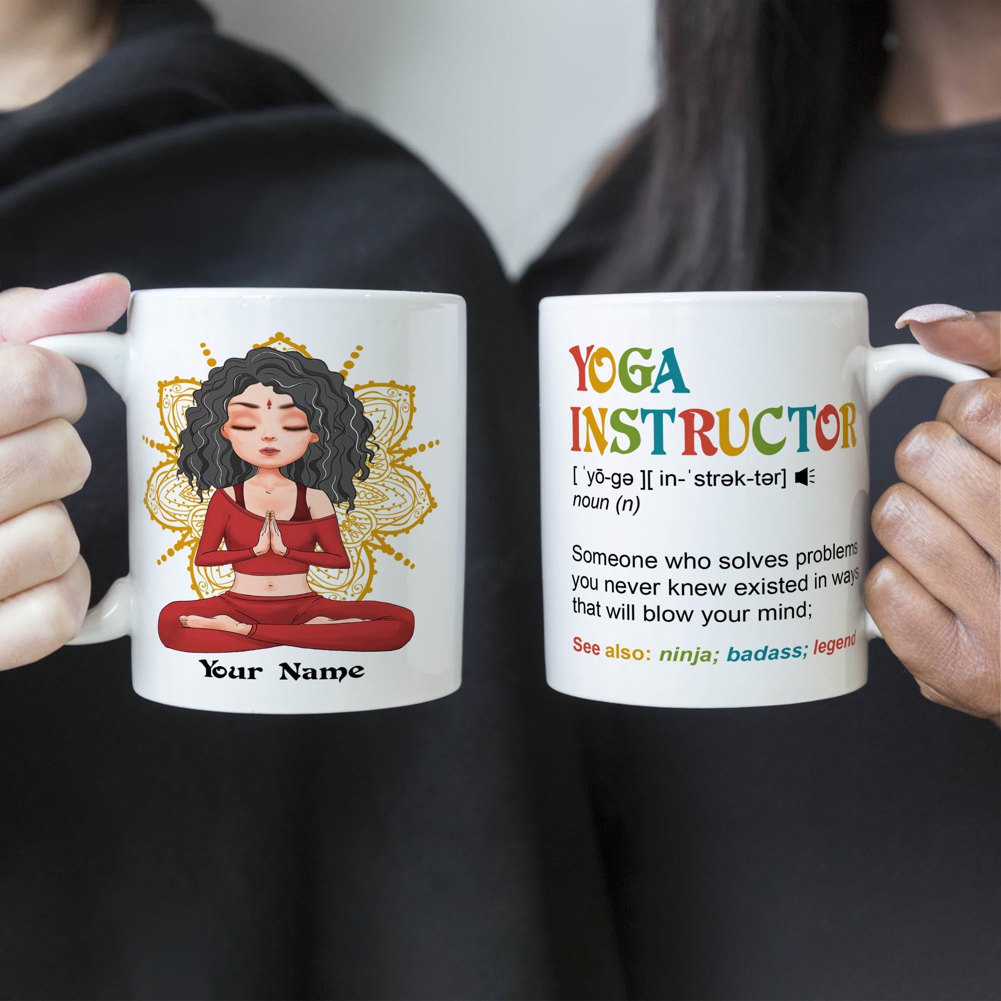 Yoga Instructor - Personalized Mug - Birthday Gift For Yoga Teacher