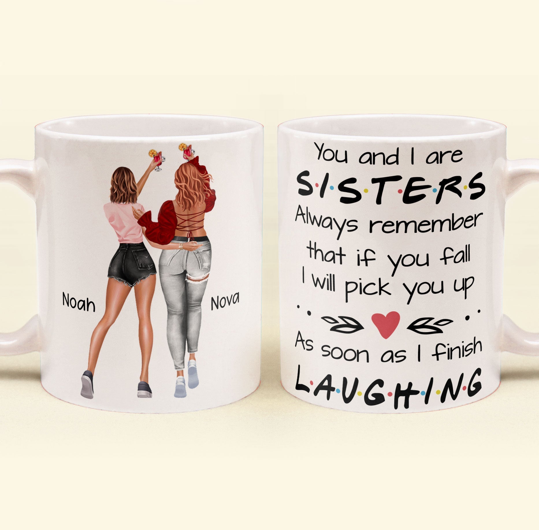 You And I Are Sisters - Personalized Mug