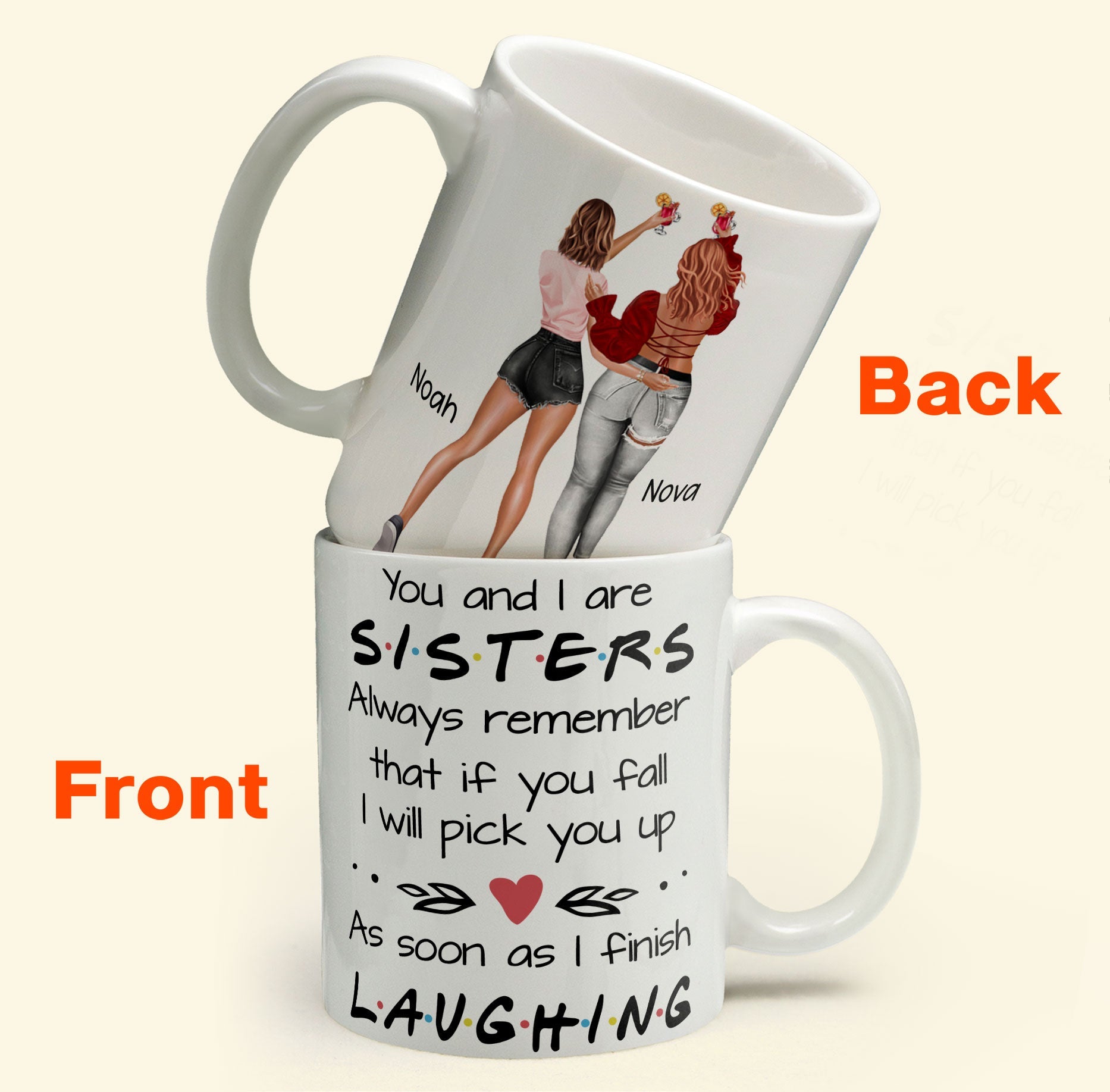 You And I Are Sisters - Personalized Mug