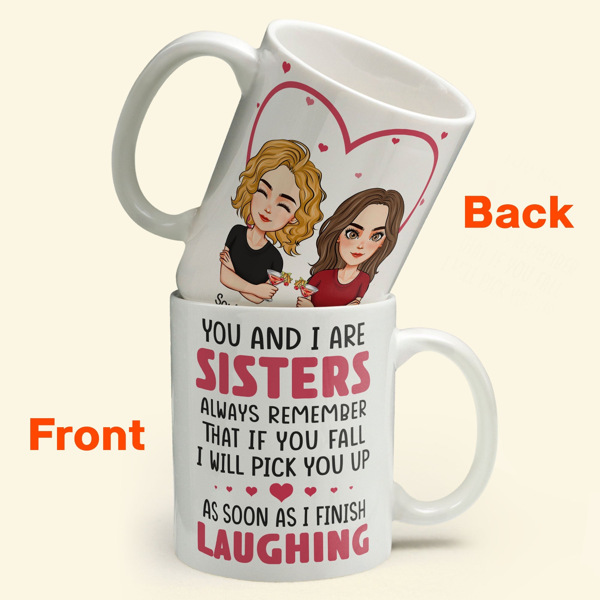 You And I Are Sisters - Personalized Mug