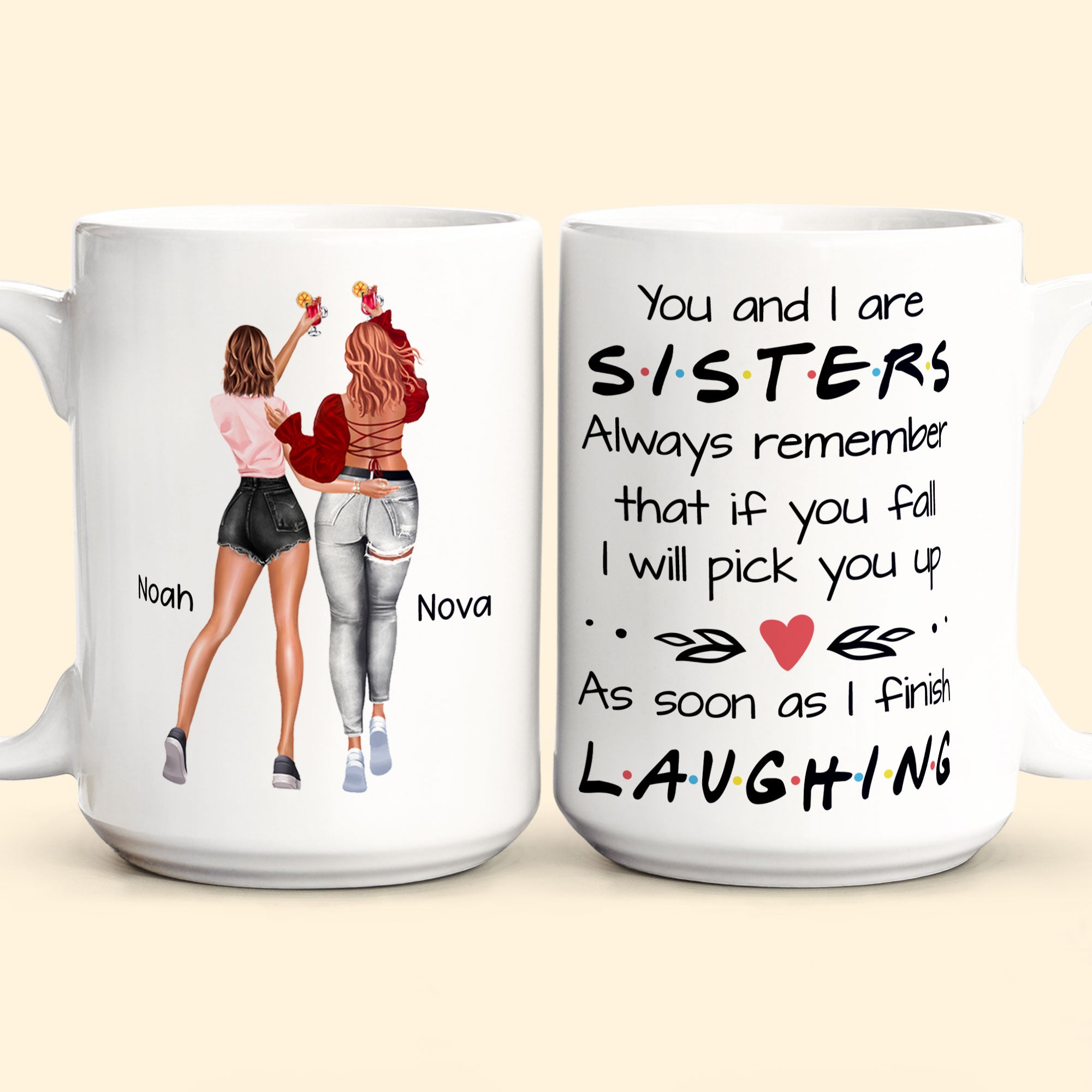 You And I Are Sisters - Personalized Mug