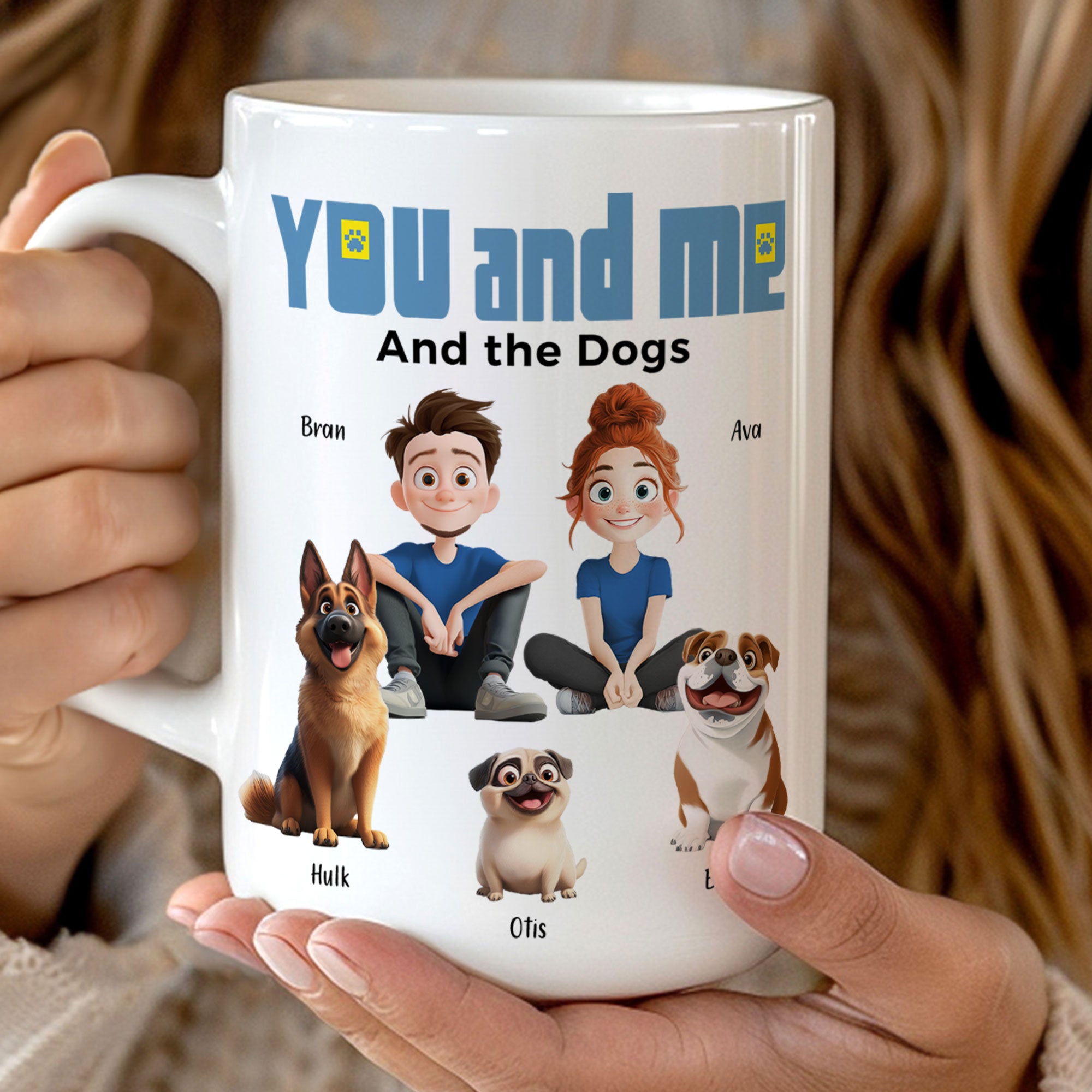 You And Me For Dog Parents - Personalized Mug