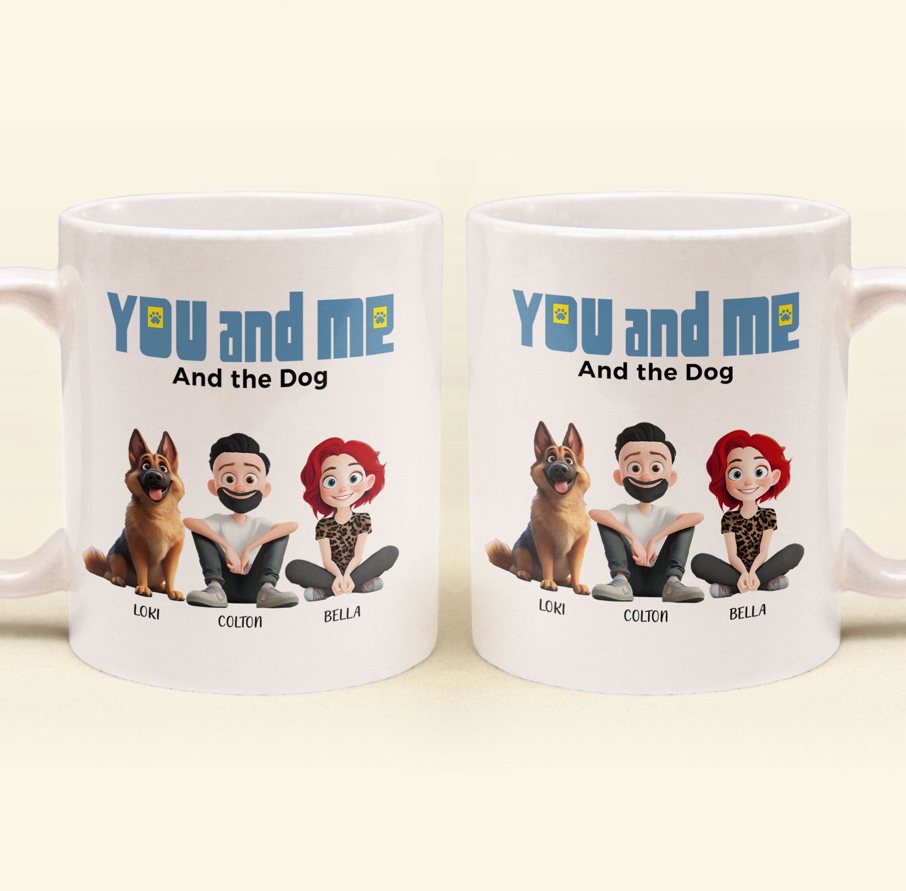 You And Me For Dog Parents - Personalized Mug