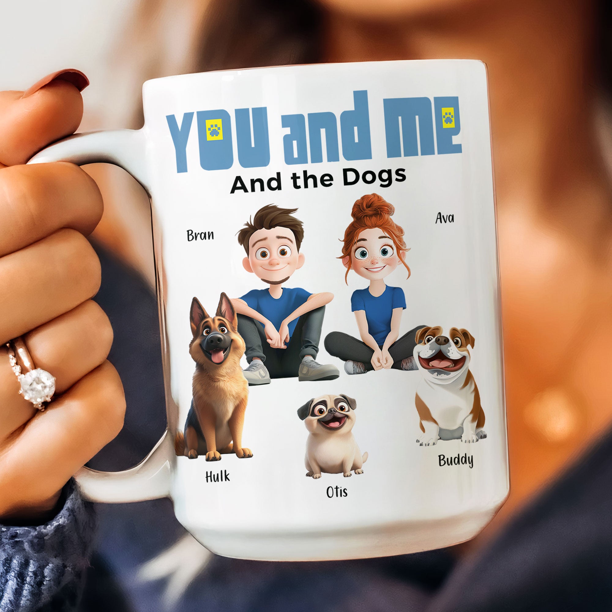 You And Me For Dog Parents - Personalized Mug