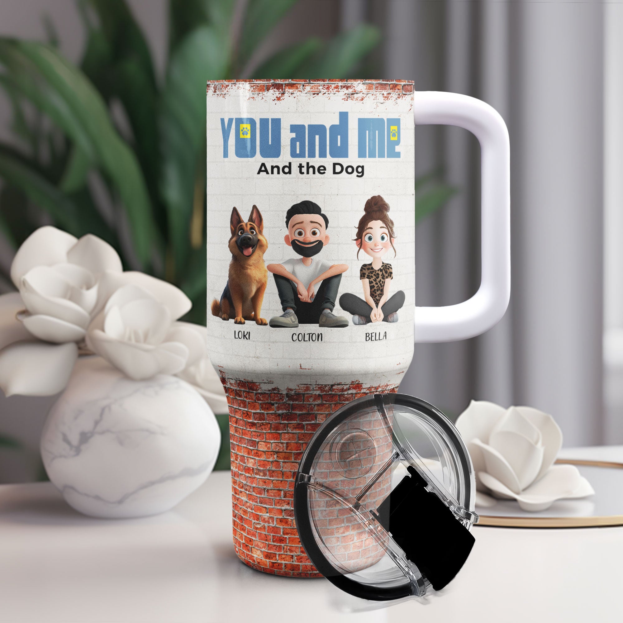 You And Me For Pet Parents - Personalized 40oz Tumbler With Straw