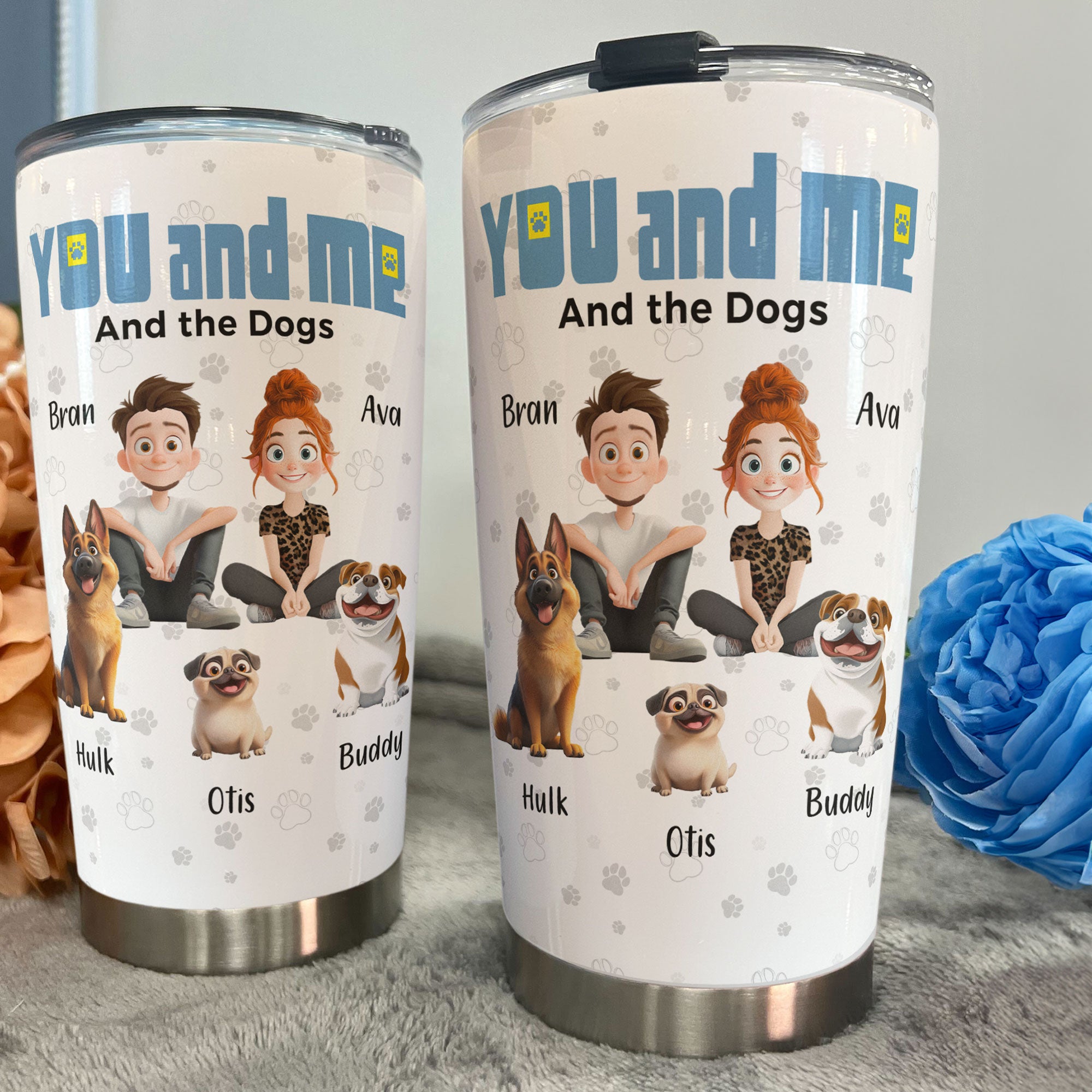 You And Me For Pet Parents - Personalized Tumbler Cup