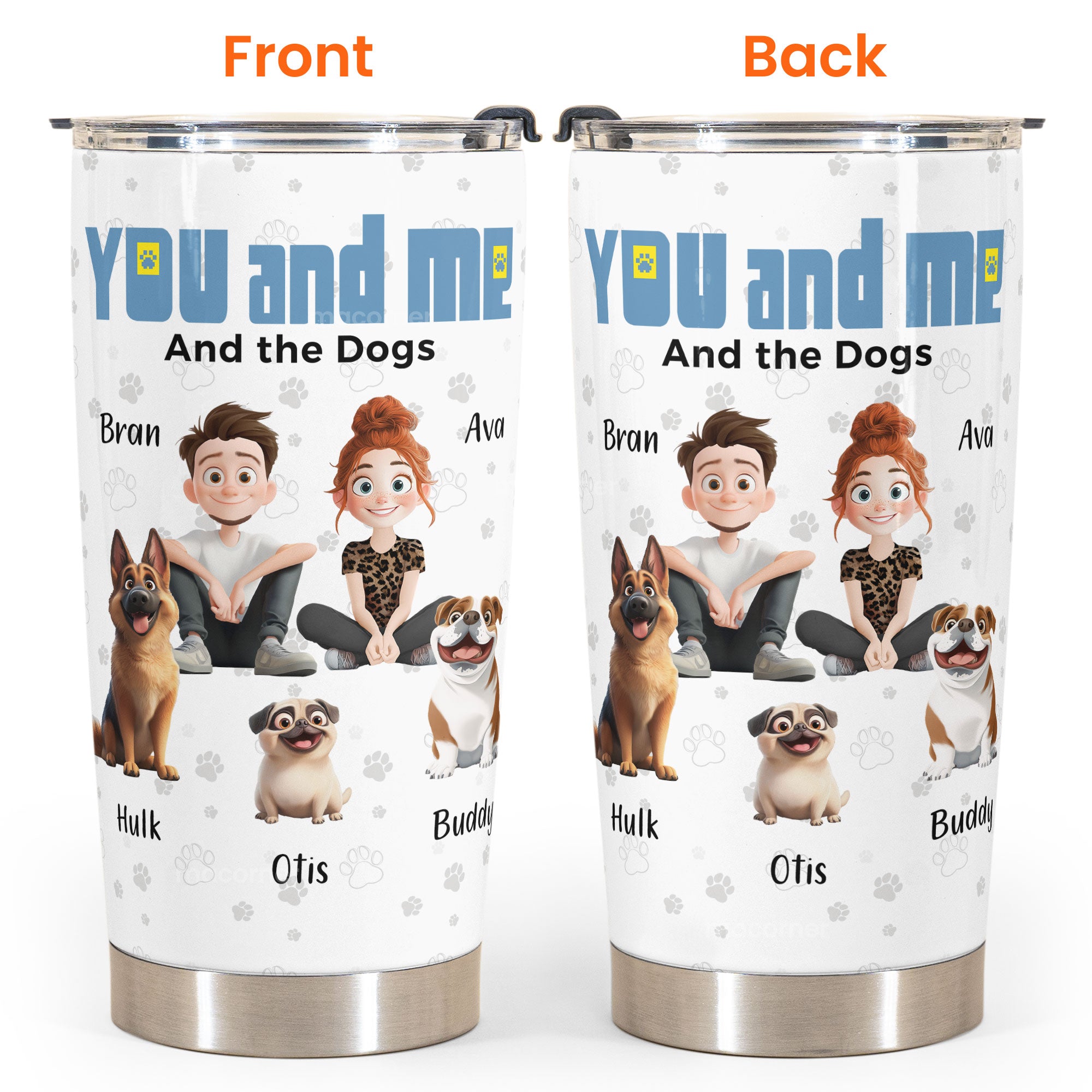 You And Me For Pet Parents - Personalized Tumbler Cup