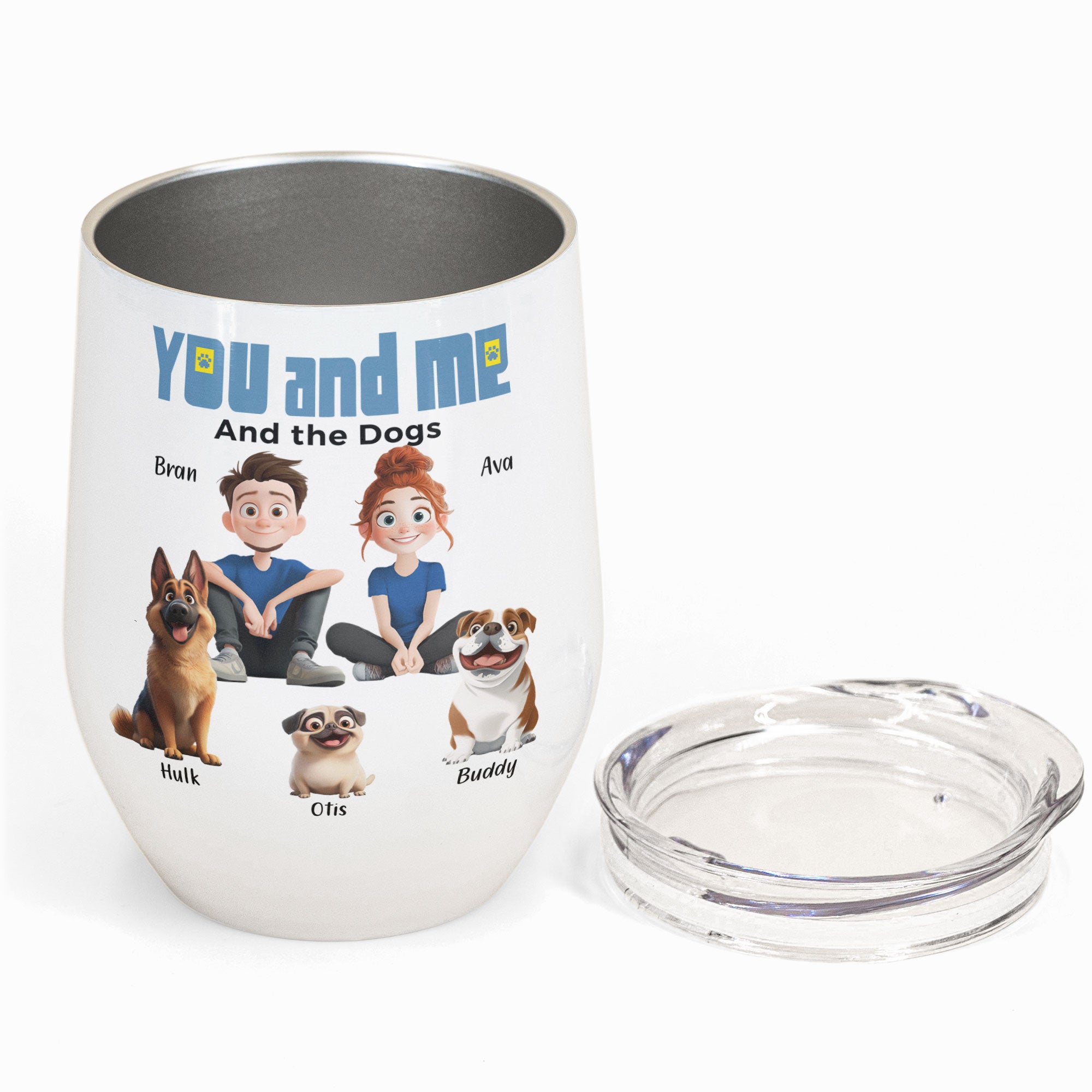 You And Me For Pet Parents - Personalized Wine Tumbler