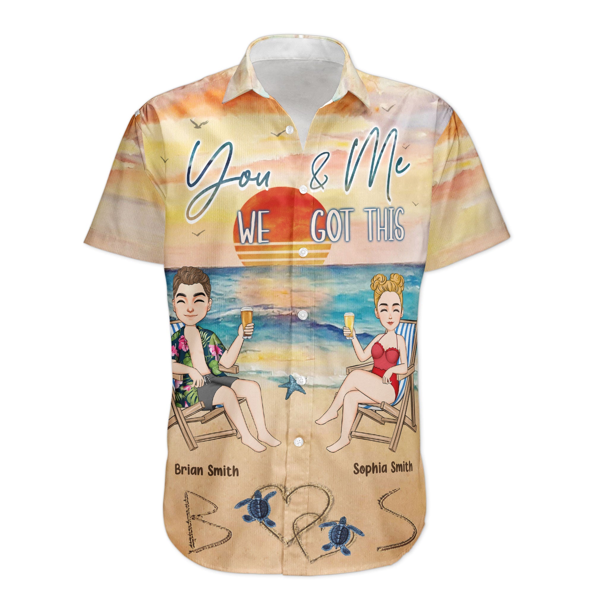 You And Me - Personalized Hawaiian Shirt