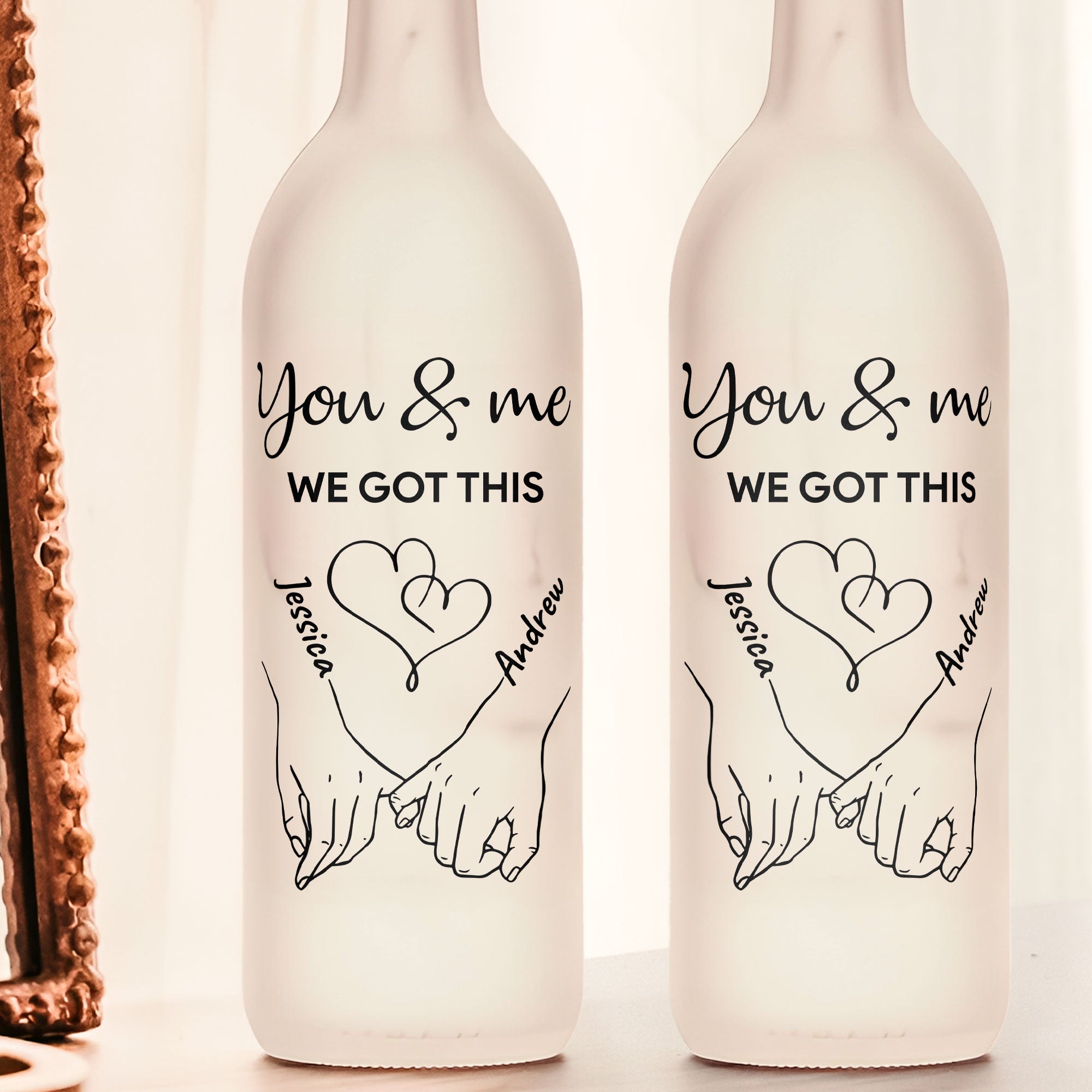 You And Me We Got This - Personalized Bottle Lamp